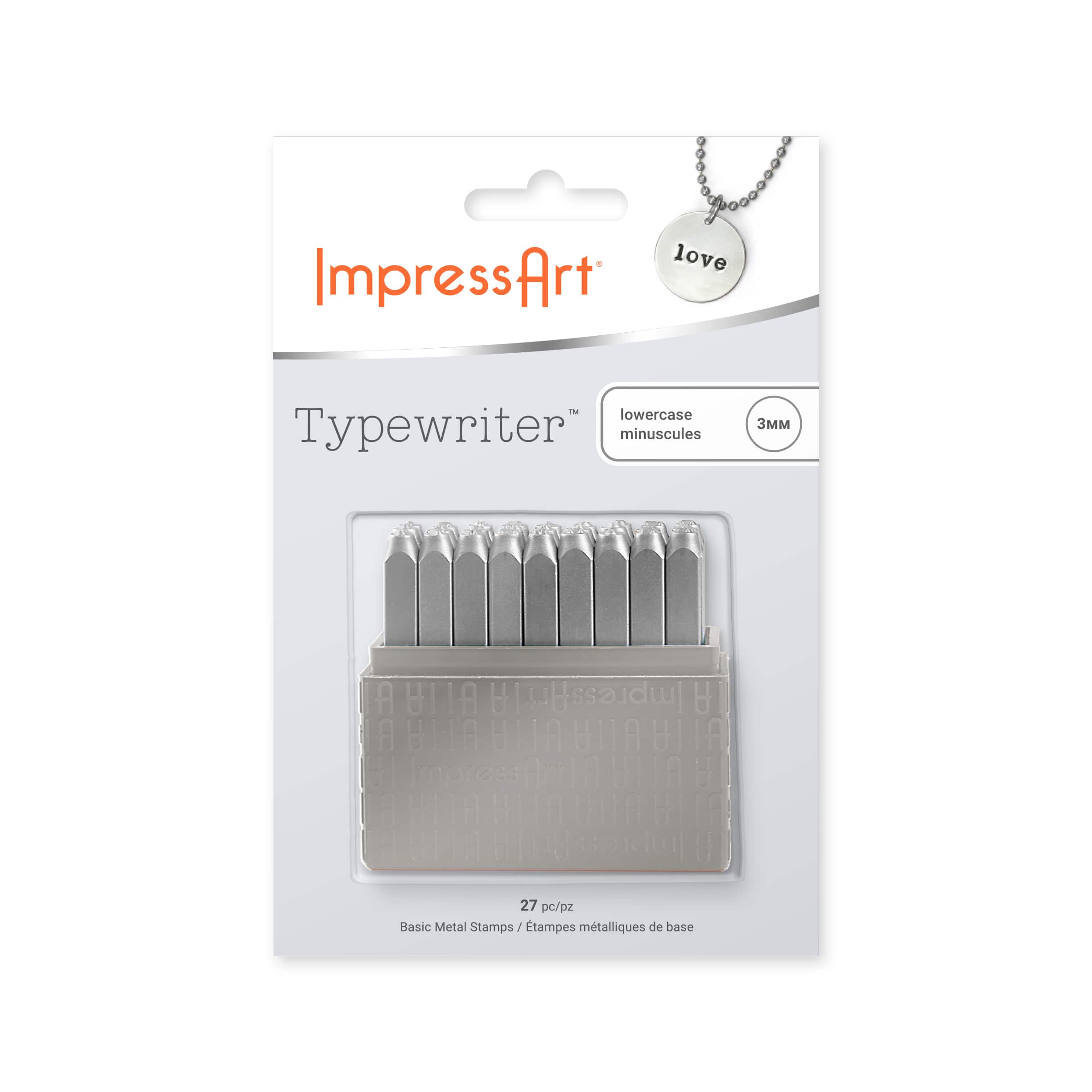 ImpressArt® Typewriter™ Lowercase Letter Stamps, 3mm