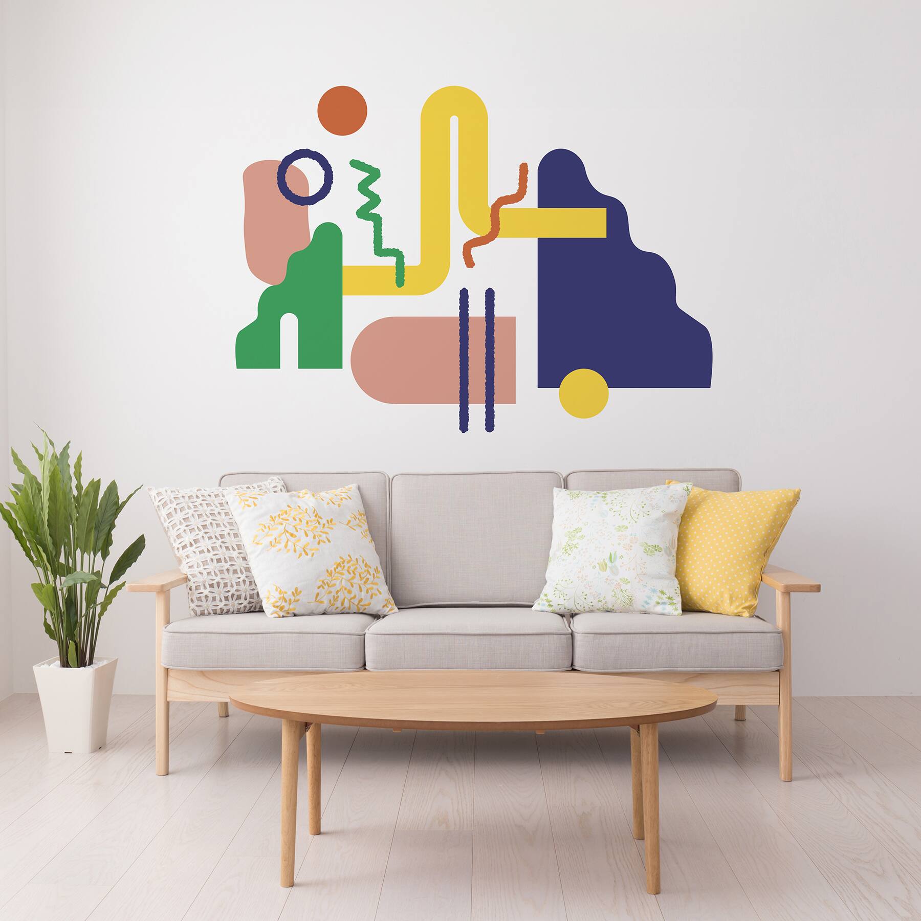 WallPops Very Gay Paint Fun Haus Modular Mural Peel &#x26; Stick Wall Decals