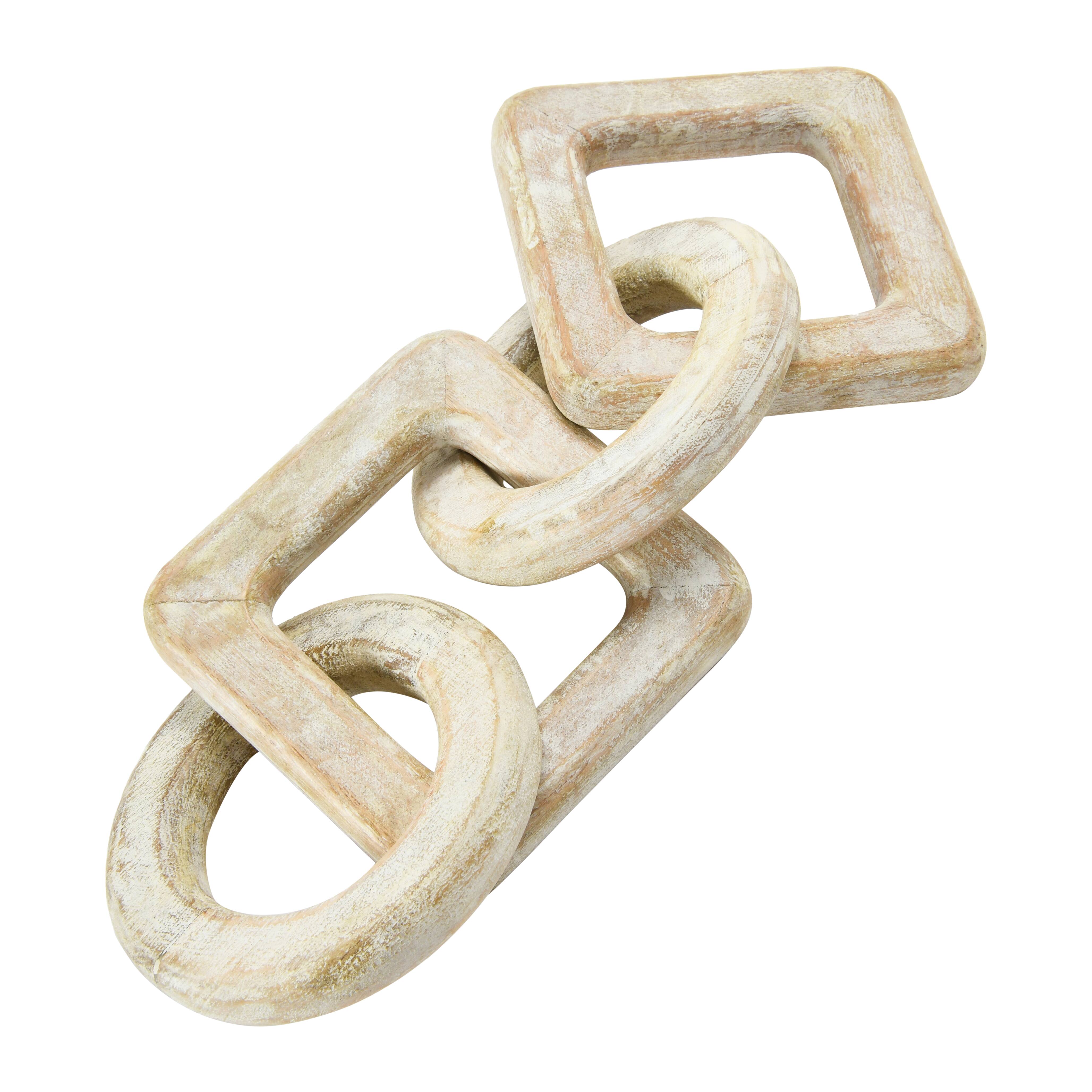 Hello Honey® 15.5" Whitewashed Mango Wood Chain Décor