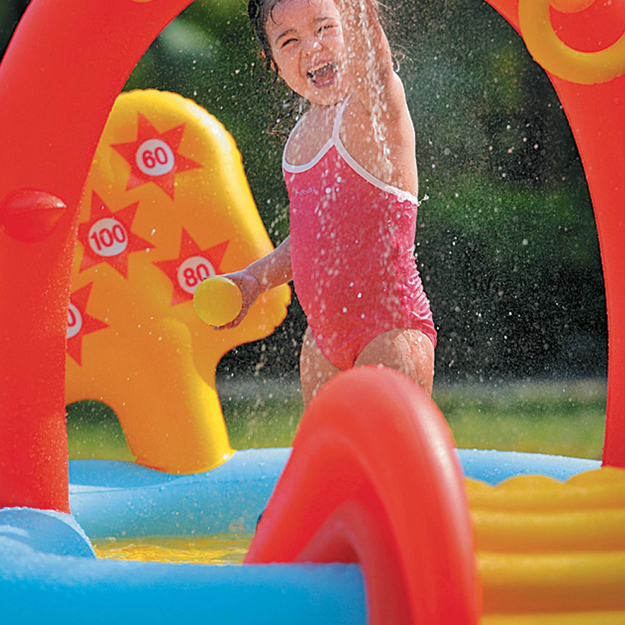 Pool Central&#xAE; 7ft. Inflatable Children&#x27;s Interactive Water Play Center