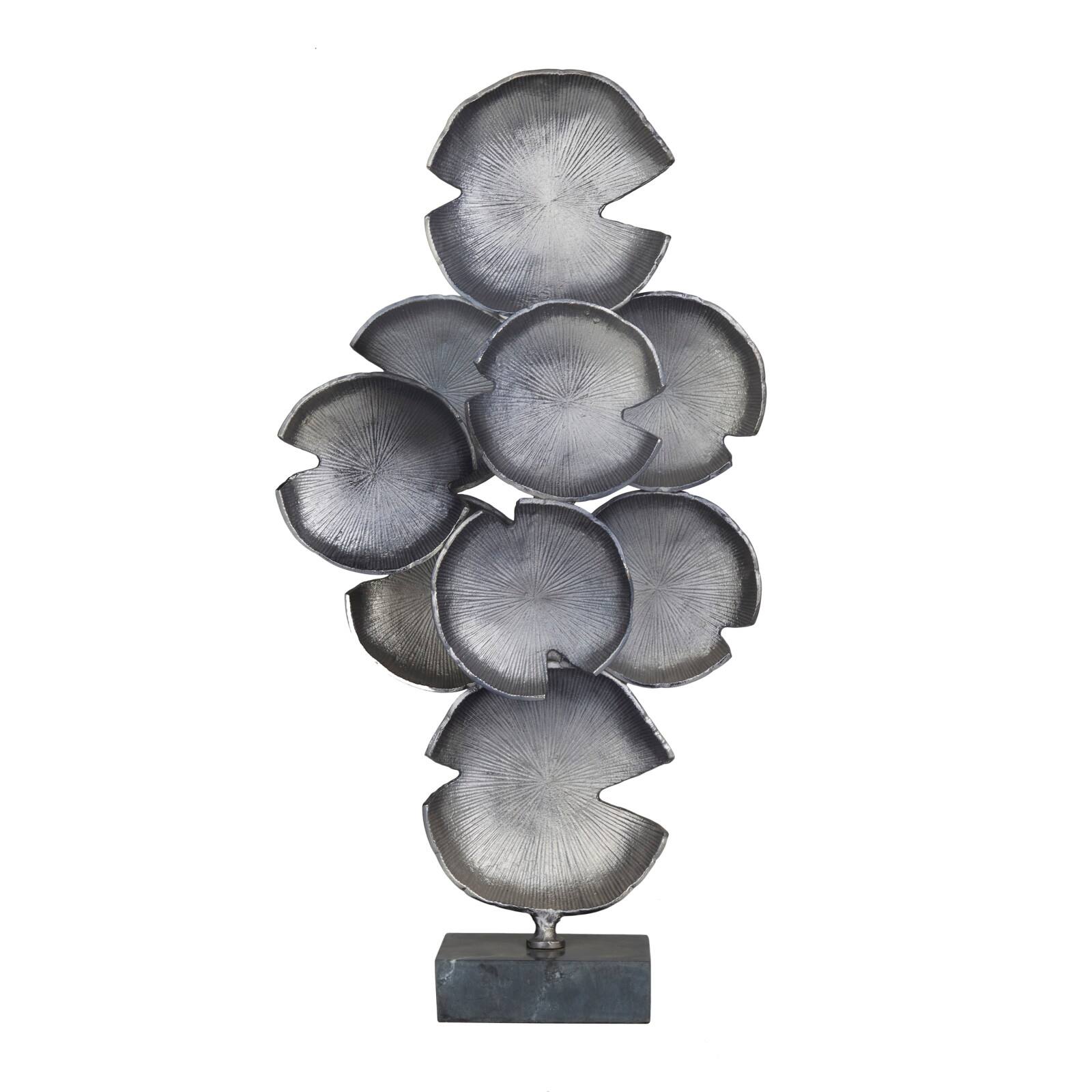 Grey Aluminum Contemporary Sculpture, 32 x 16 x 5 By Cosmoliving By Cosmopolitan