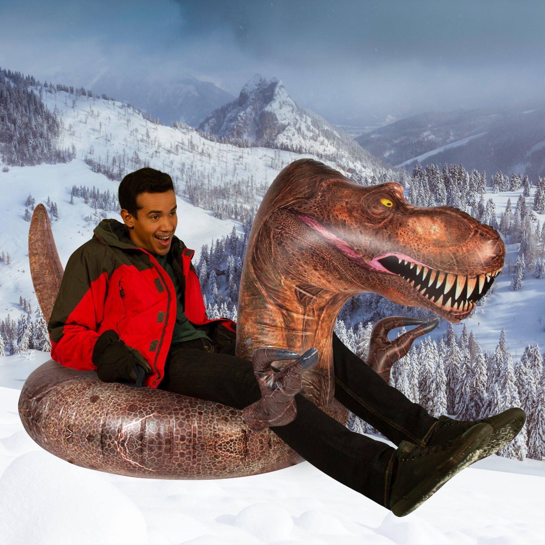 SnowCandy 62" Inflatable T-Rex Snow Tube