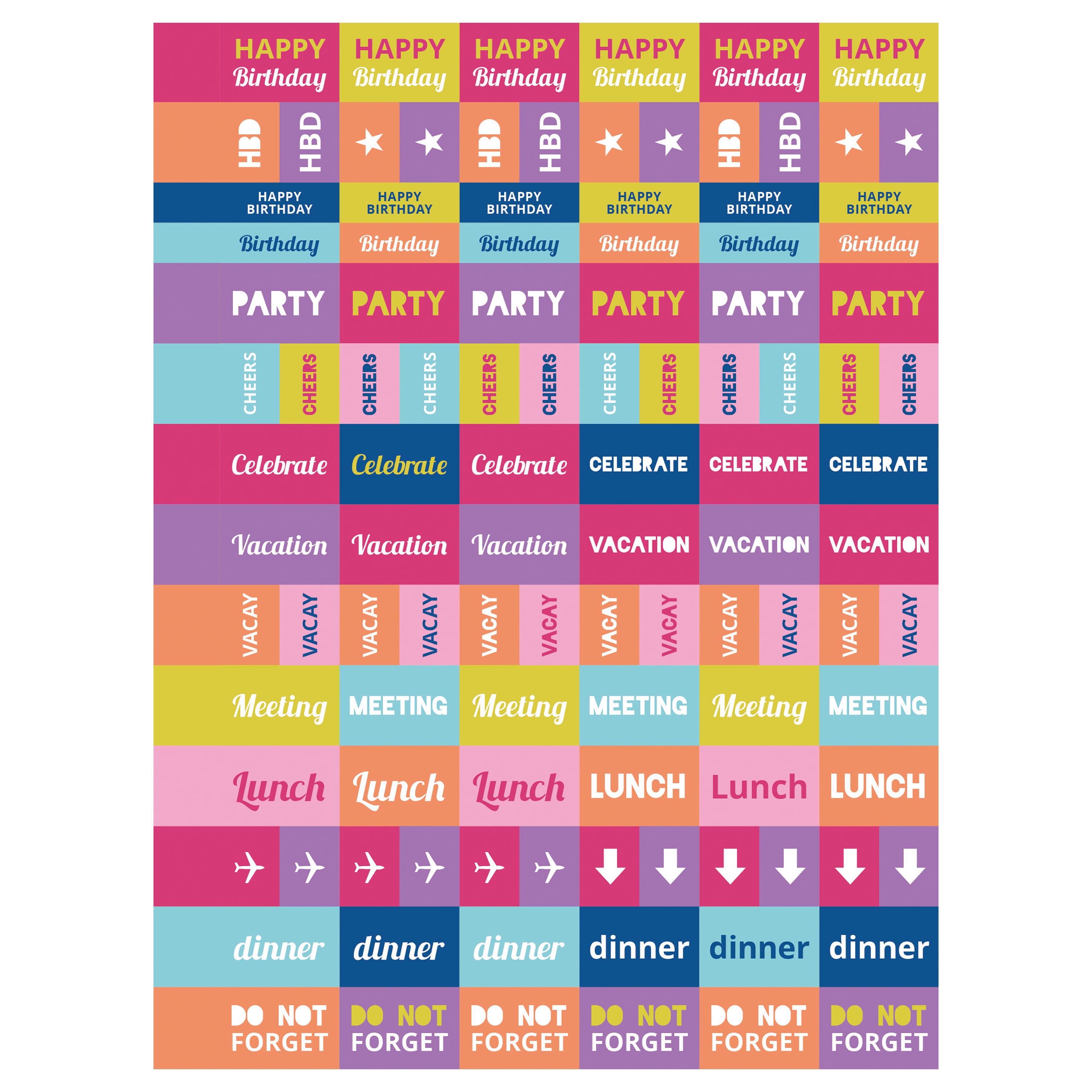 TF Publishing 2025 Medium Malibu Stripes Weekly Monthly Spiral Planner