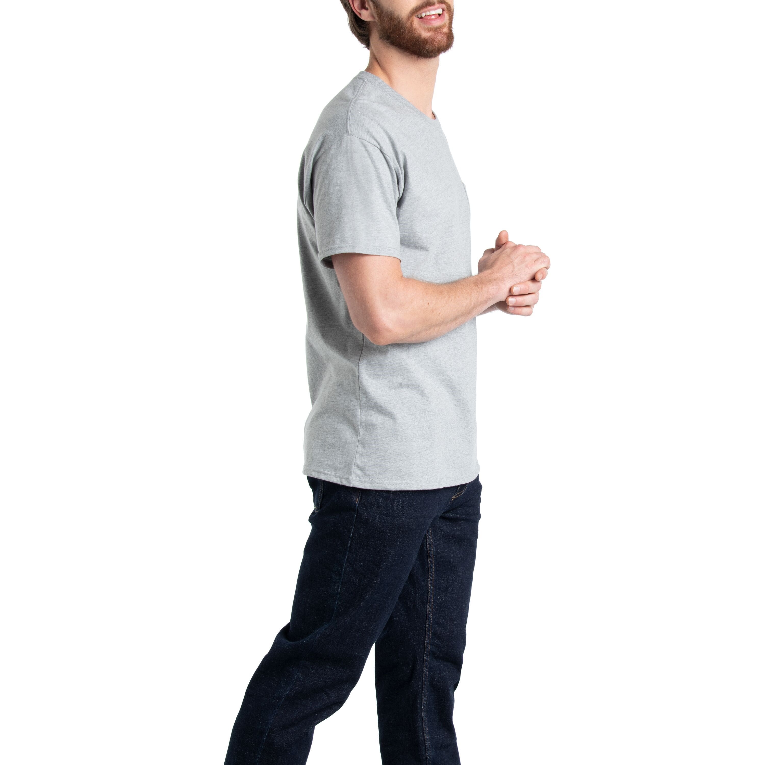 Fruit of the Loom EverSoft Mens Short Sleeve Pocket T-Shirt 2 Pack
