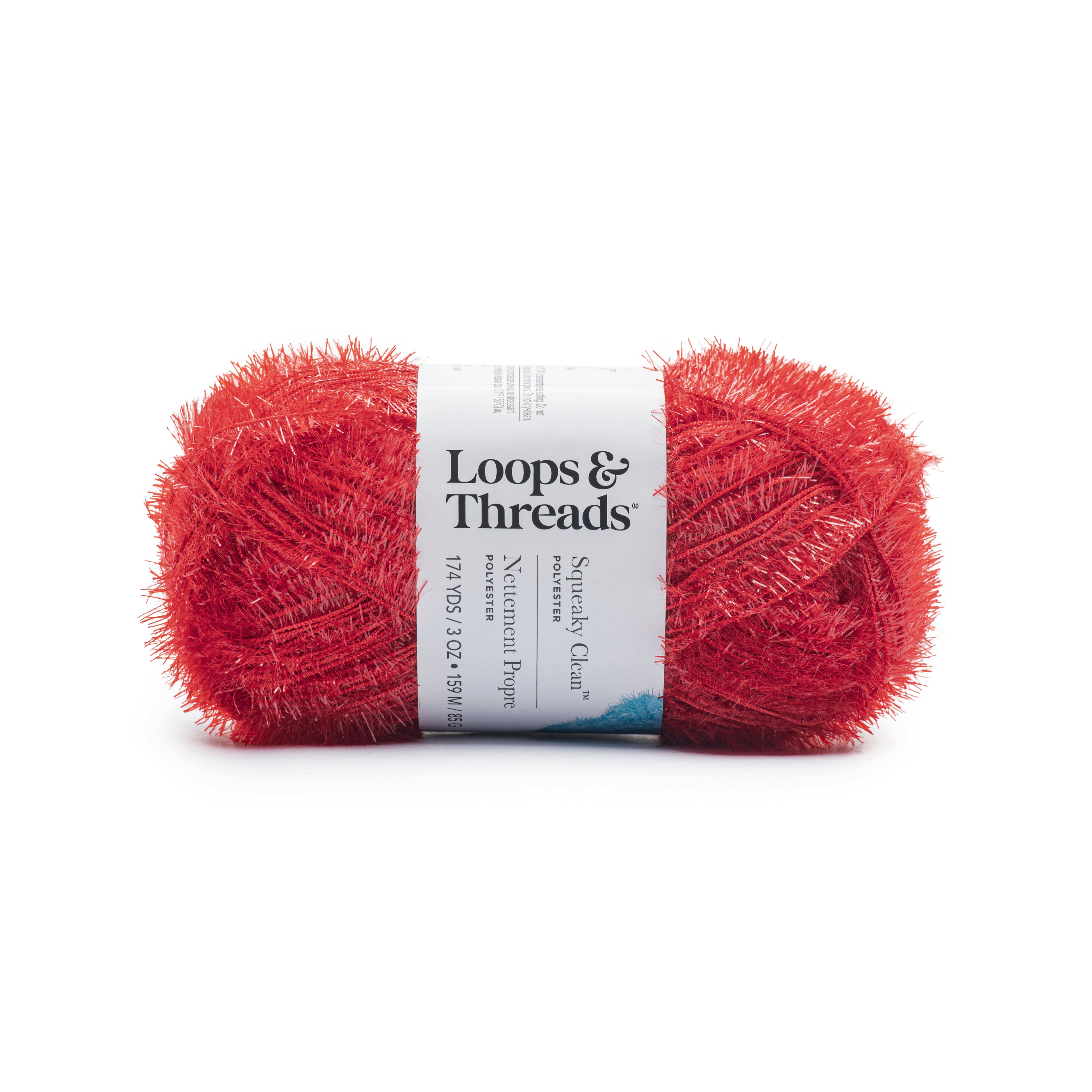 Red Yarn with Silver Metallic Thread - 3oz