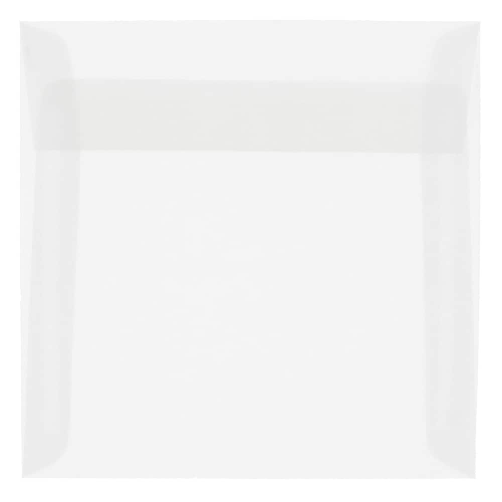 JAM Paper Clear Square Translucent Vellum Invitation Envelopes, 25ct.