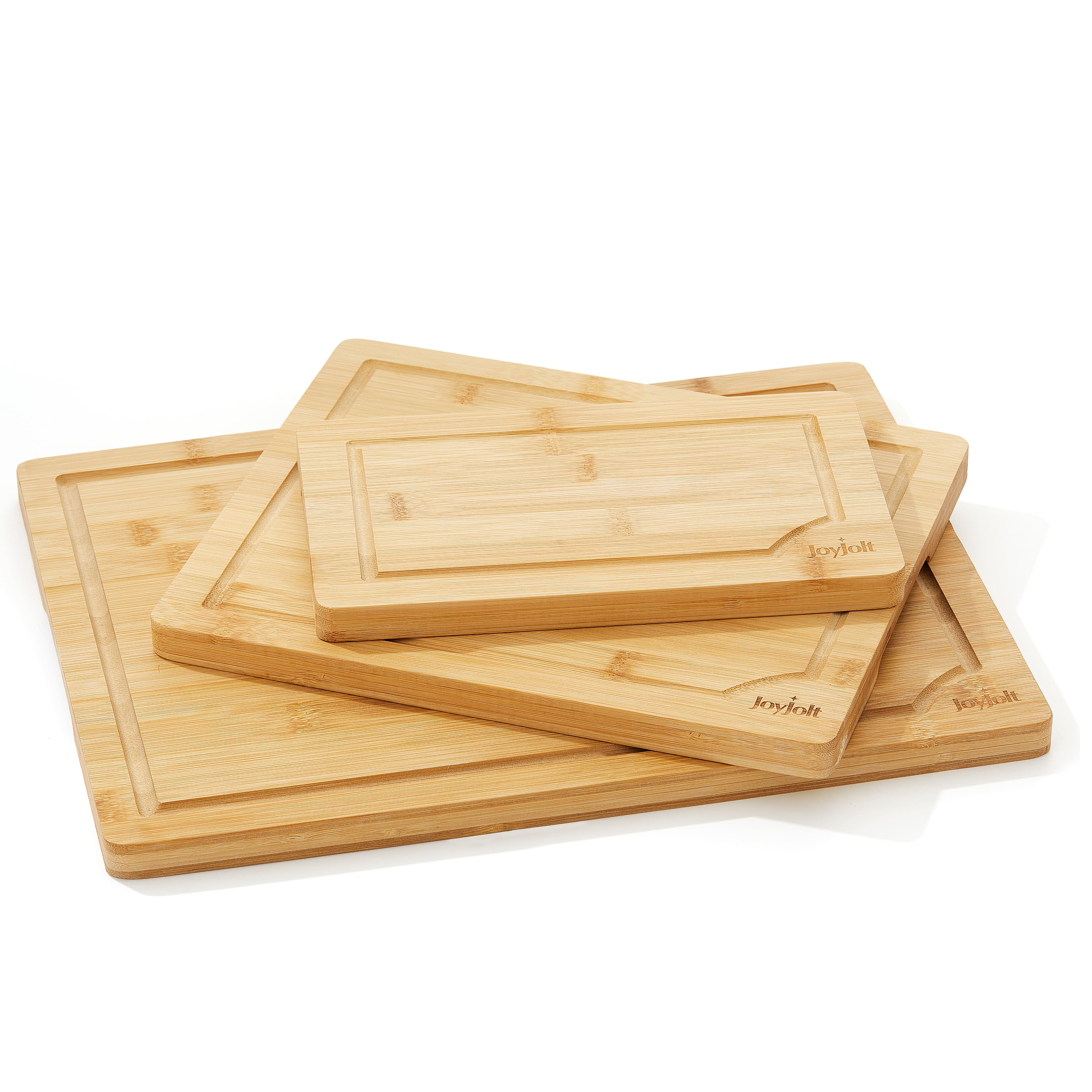 JoyJolt&#xAE; 3-Piece Bamboo Cutting Board Set