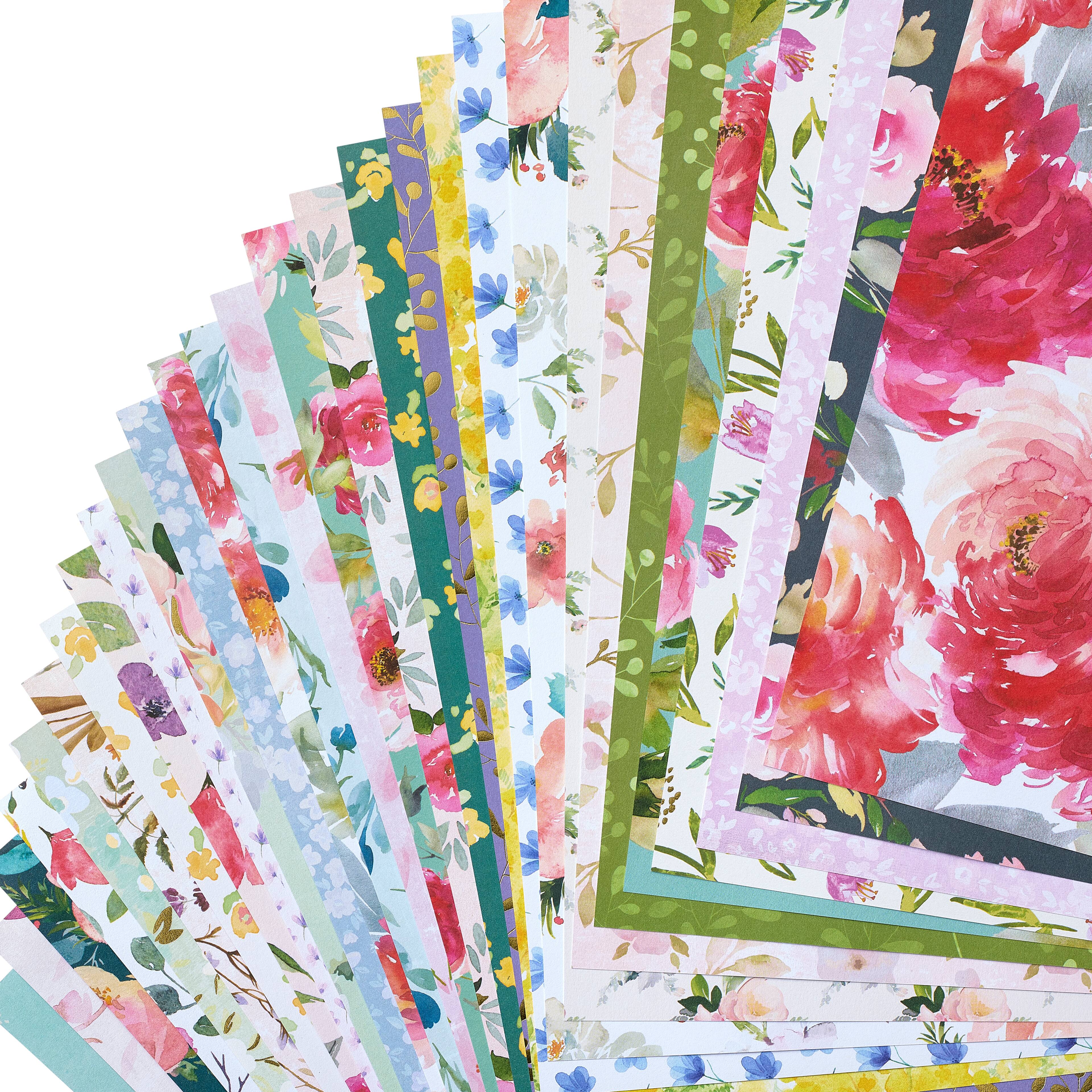 6 Pack: Florals Paper Pad by Recollections™, 12" x 12"