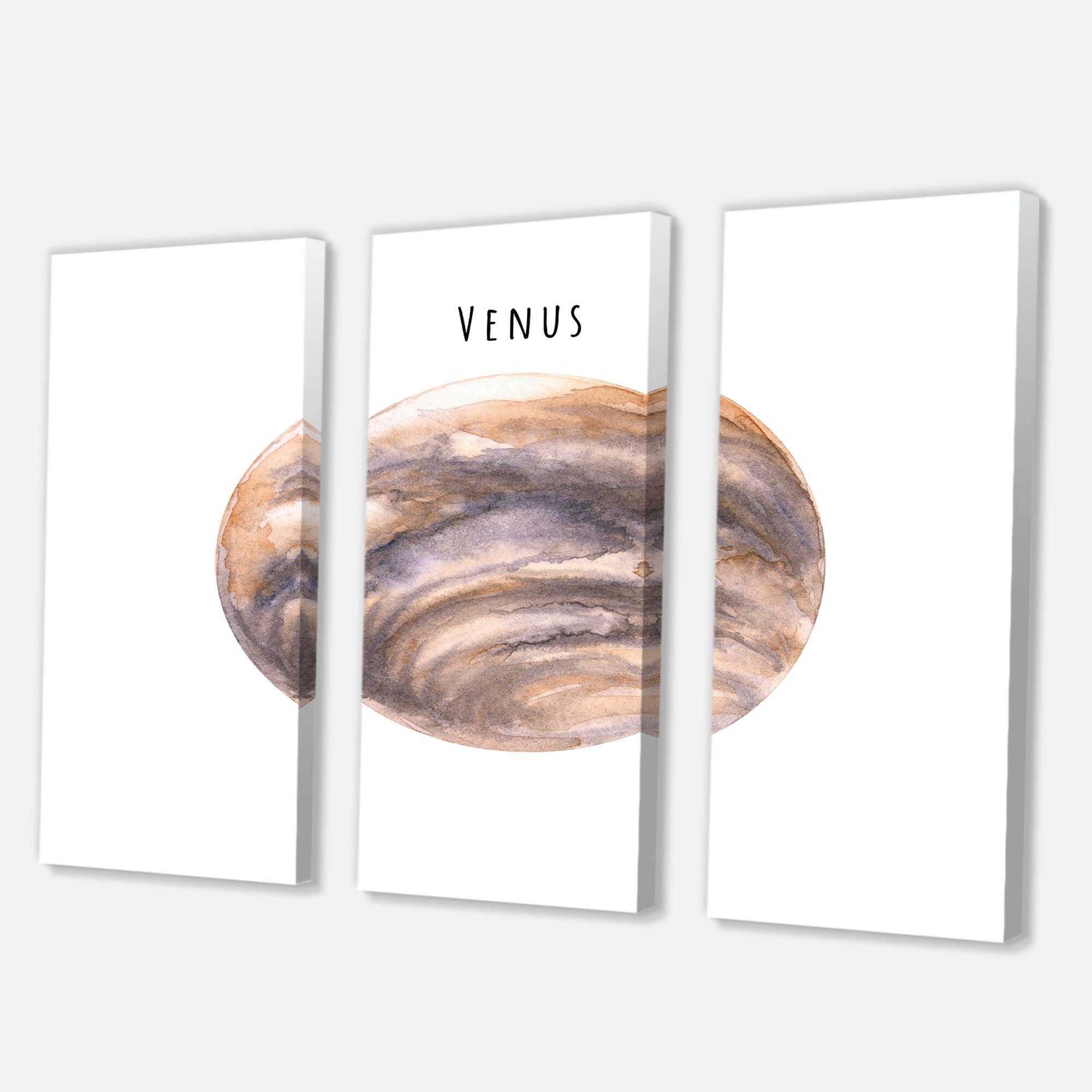Designart - Planet Venus - Bohemian &#x26; Eclectic Canvas Wall Art Print