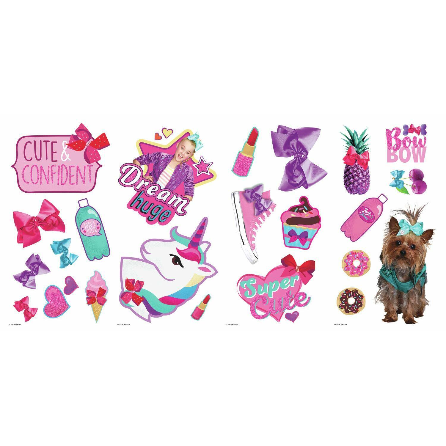 RoomMates Jojo Siwa Cute &#x26; Confident Peel &#x26; Stick Wall Decals