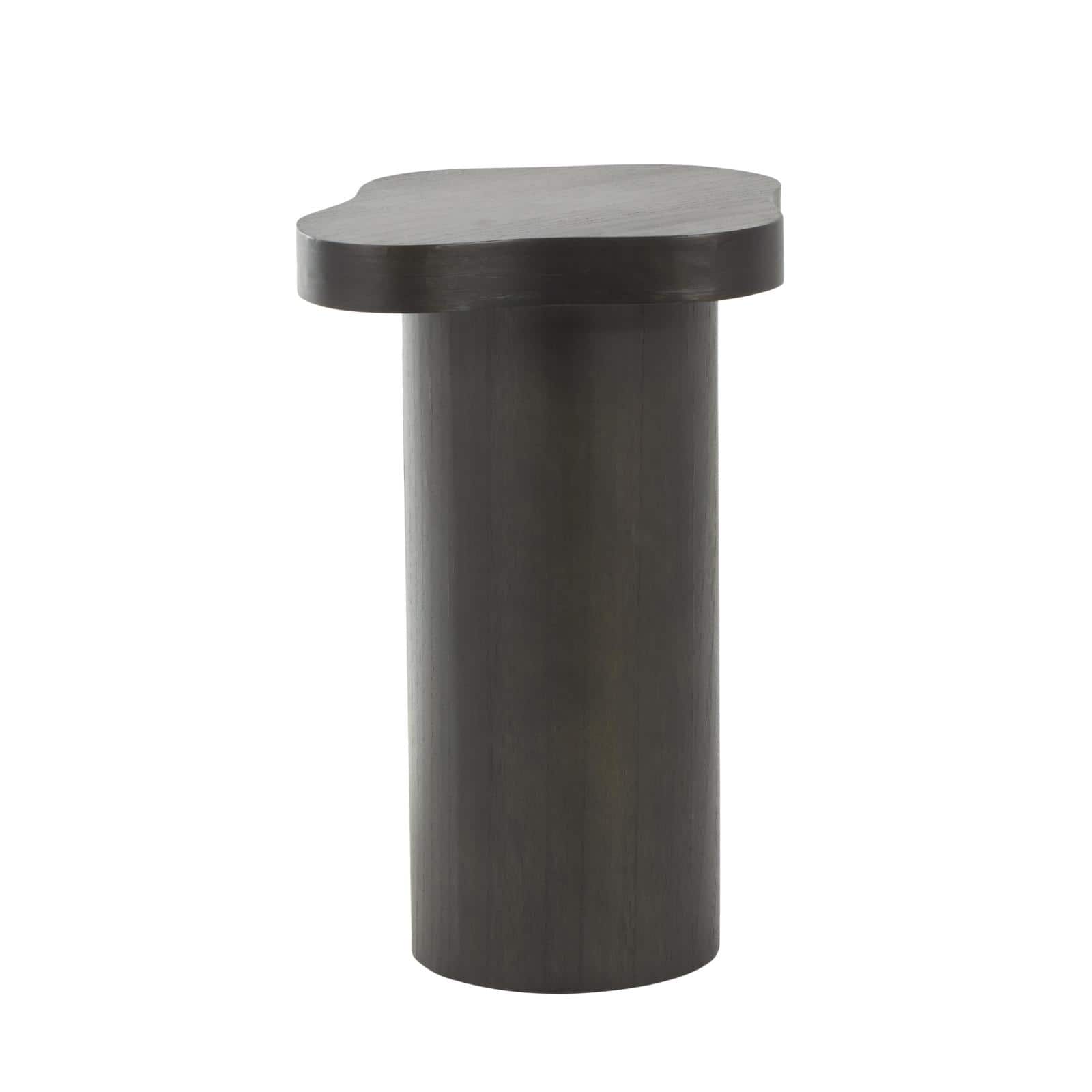 23" Pedestal Side End Accent Table with Rounded Square Top
