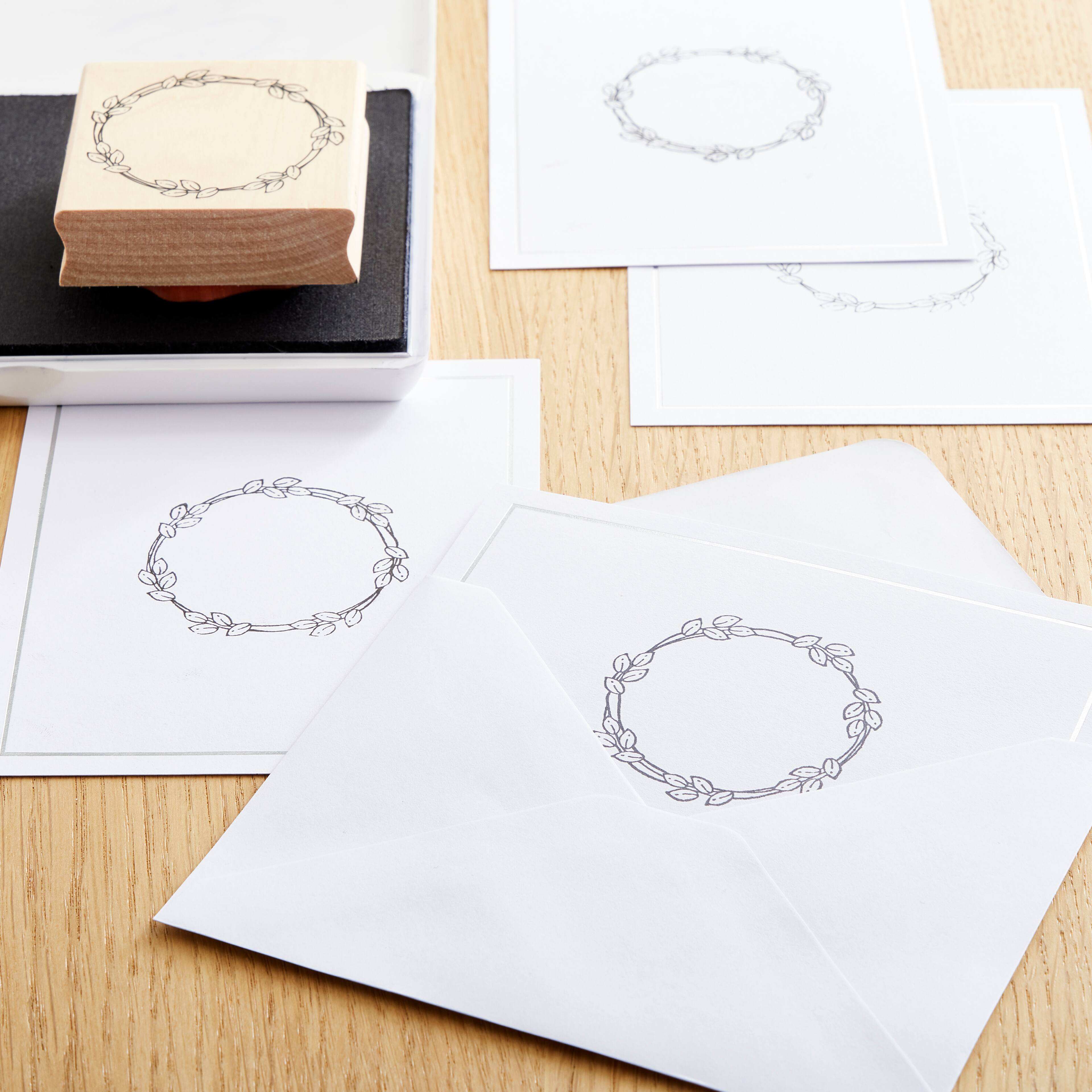 6 Packs: 40 ct. (240 total) 4.25" x 5.5" Silver Border Flat Cards & Envelopes by Recollections™