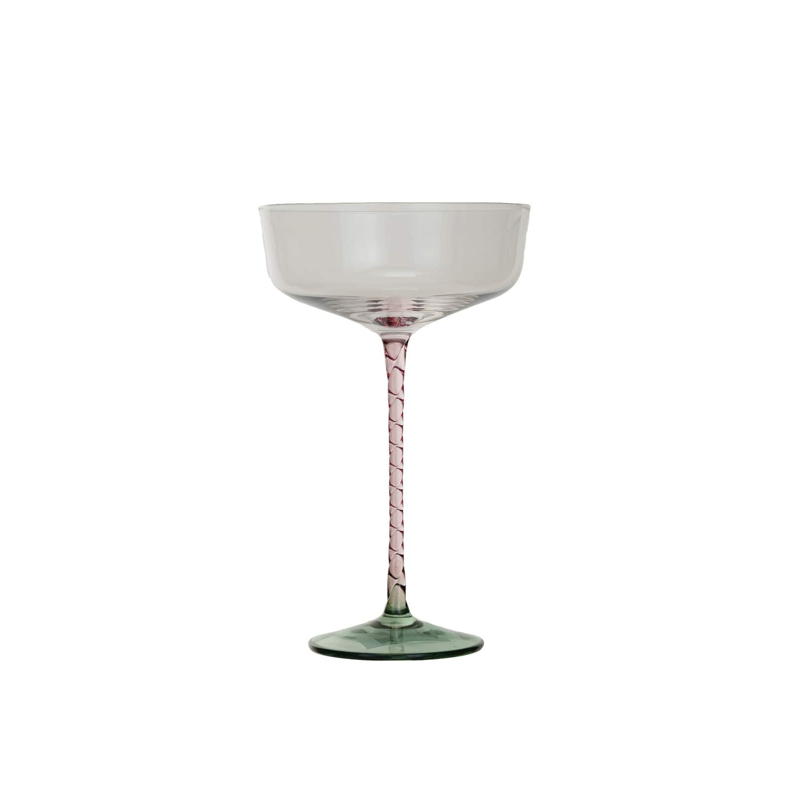 Hello Honey&#xAE; 10oz. Pink, Green &#x26; Clear Champagne Coupe Glass