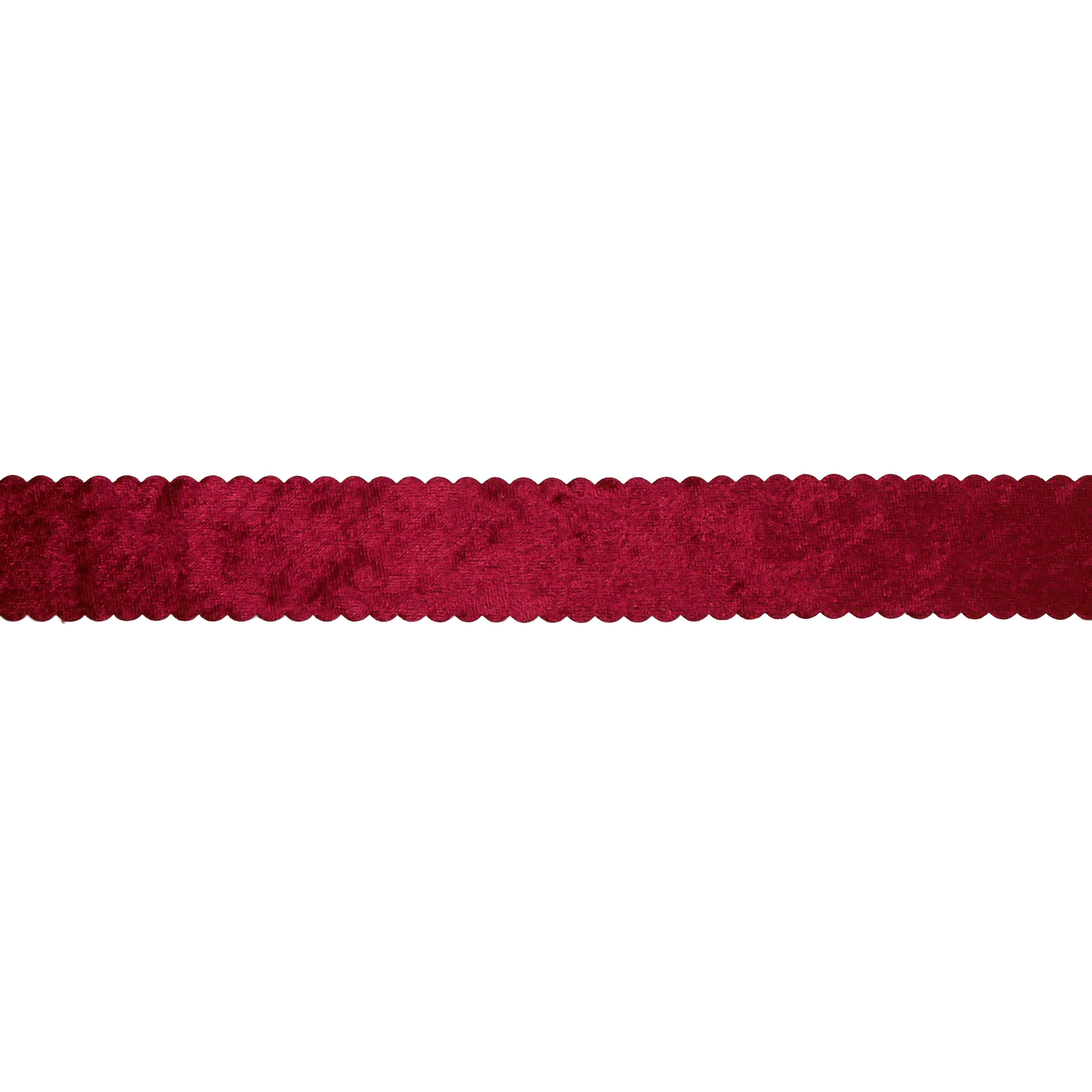 1.5" x 10yd. Burgundy Wavy Edge Velvet Ribbon by Celebrate It®