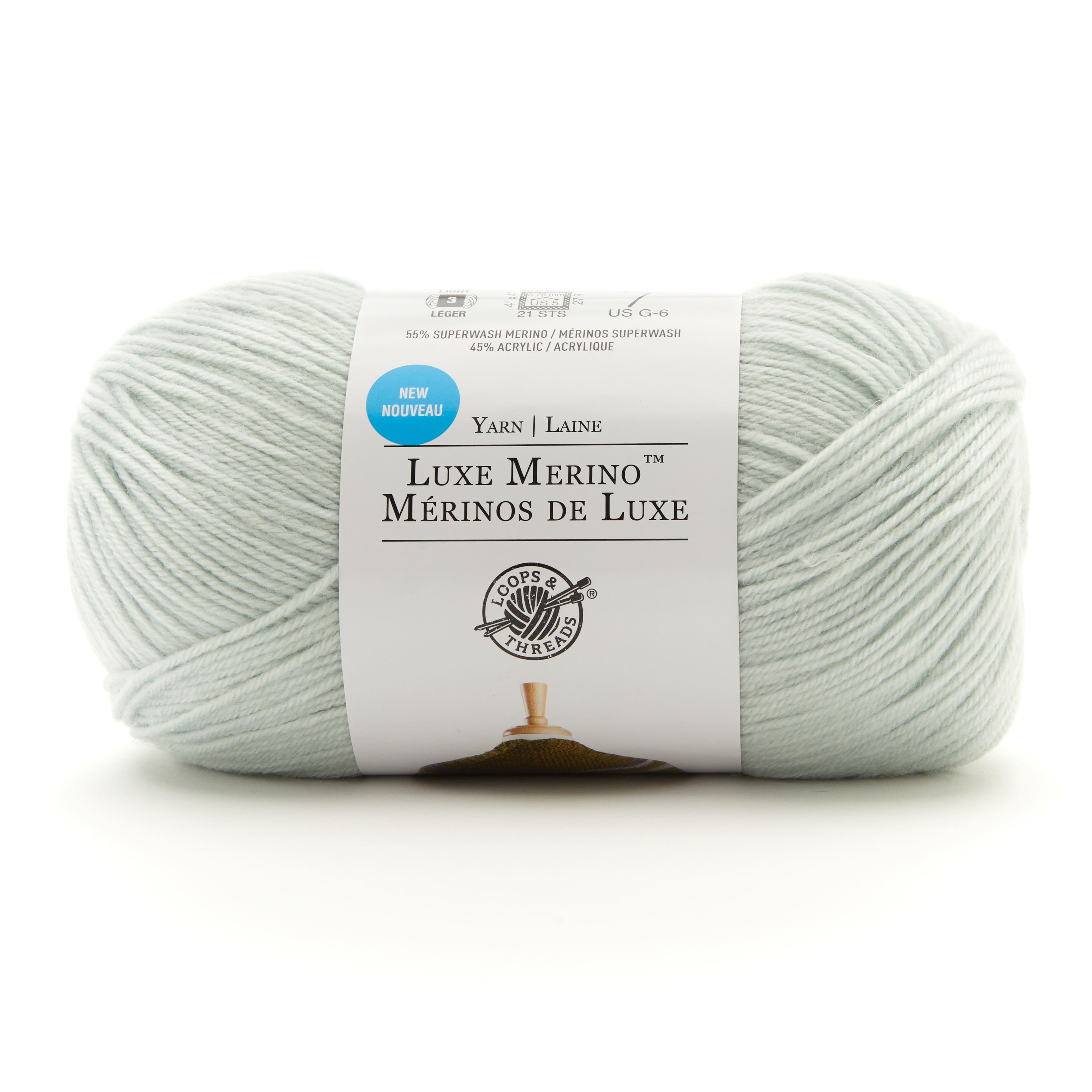 Luxe Merino&#x2122; Solid Yarn by Loops &#x26; Threads&#xAE;