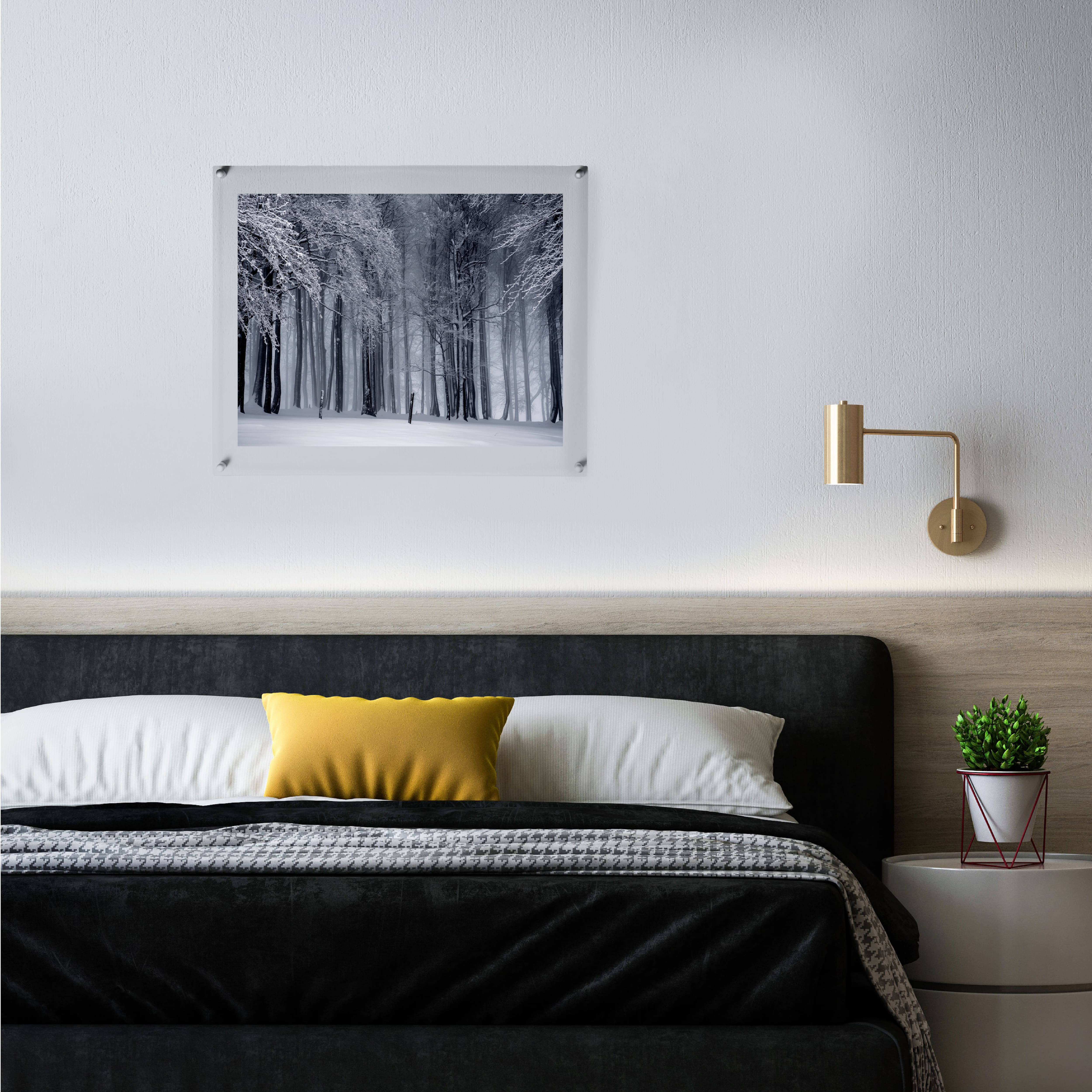 Cool Modern Frames Clear Acrylic Float Frame with Silver Hardware