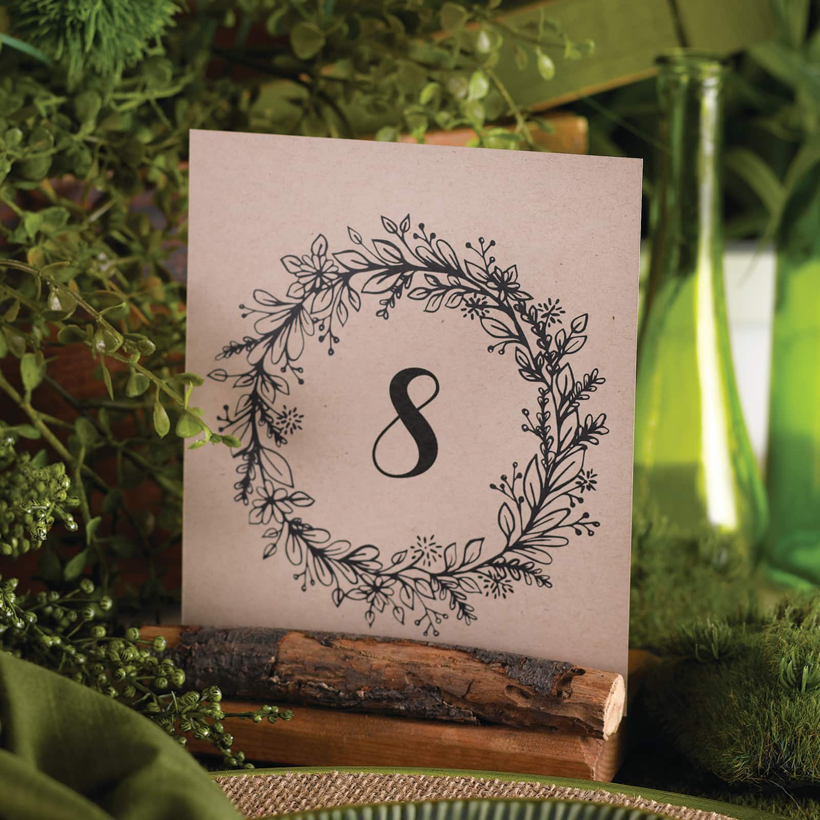 Hortense B. Hewitt Co. Rustic Wreath Table Number Cards