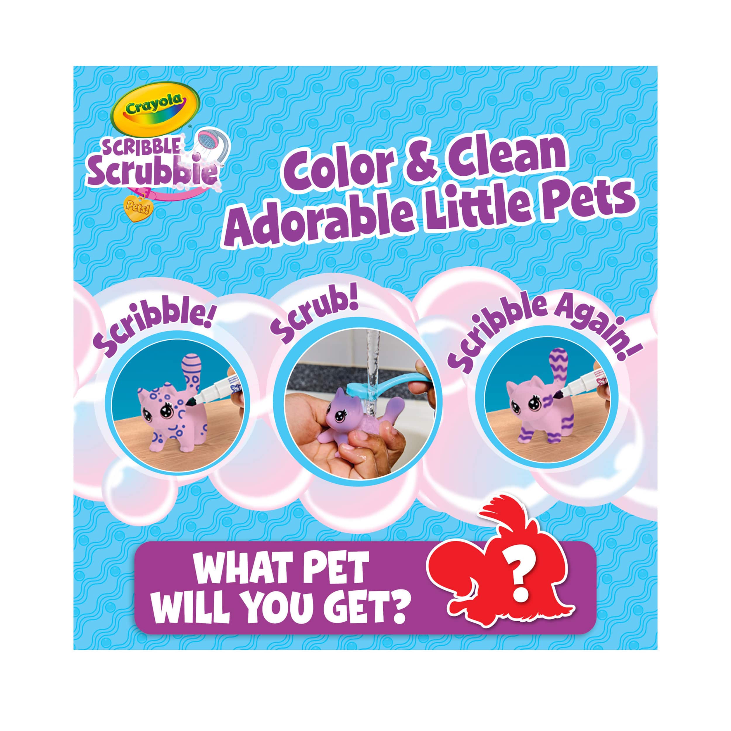 Ensemble d&#x2019;animal myst&#xE8;re Scribble Scrubbie de Crayola