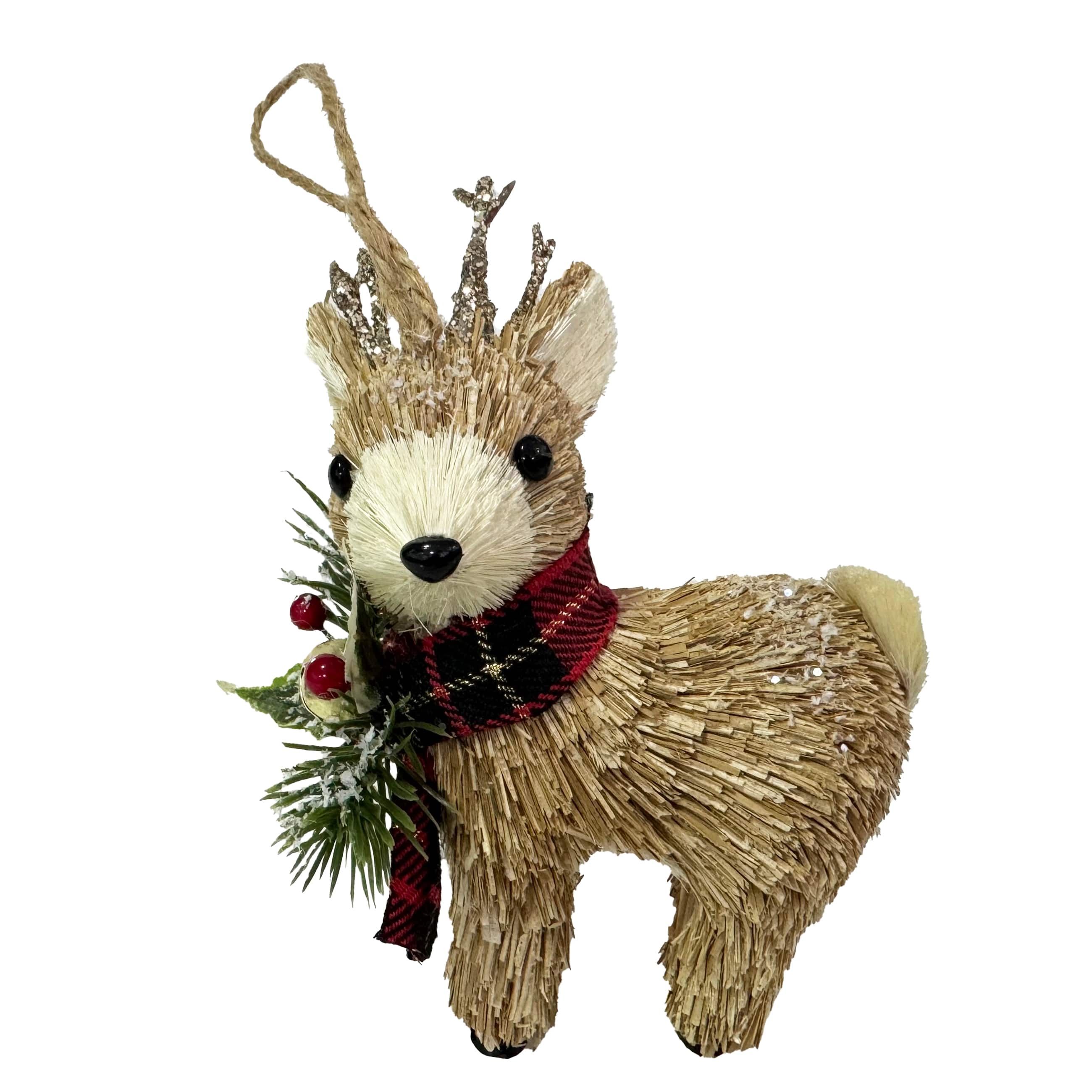 5.5&#x22; Sisal Deer Natural Decorative Ornament by Ashland&#xAE;