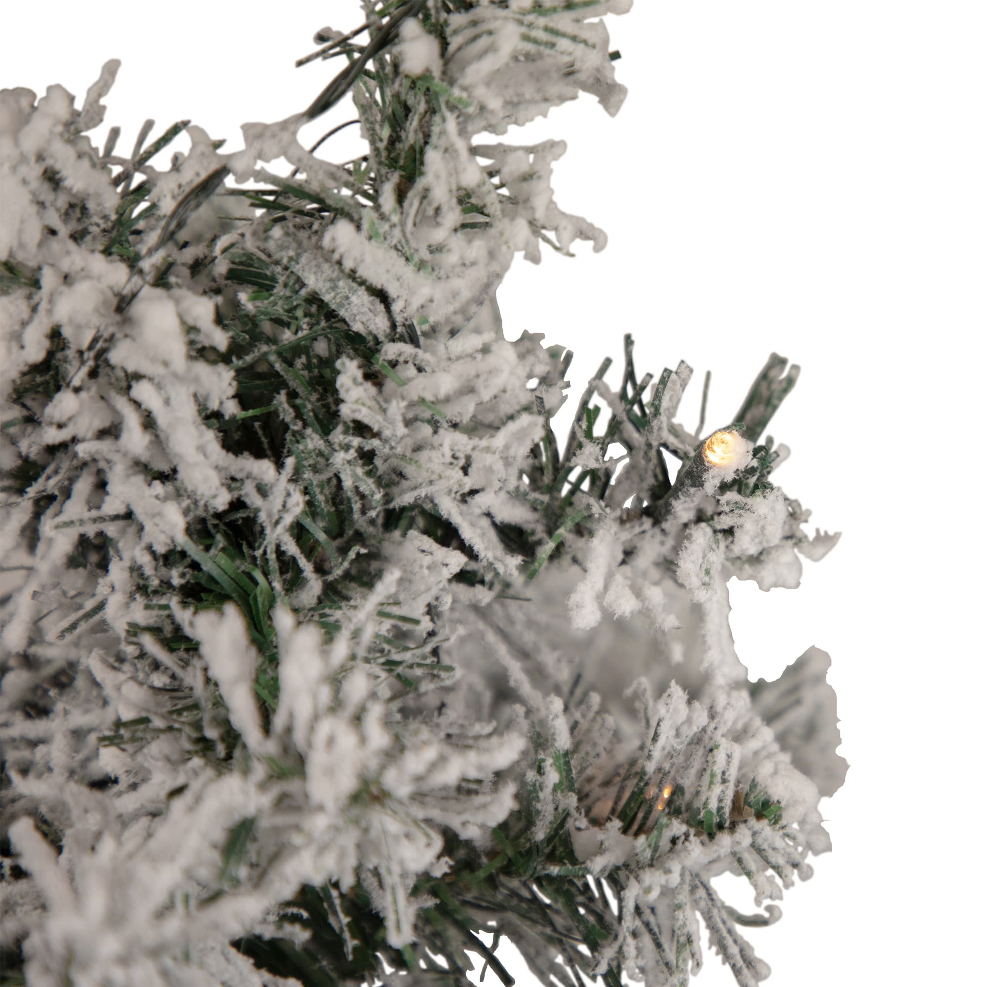 2ft. Pre-Lit Flocked Bristol Pine Artificial Christmas Tree, Warm Clear LED Lights