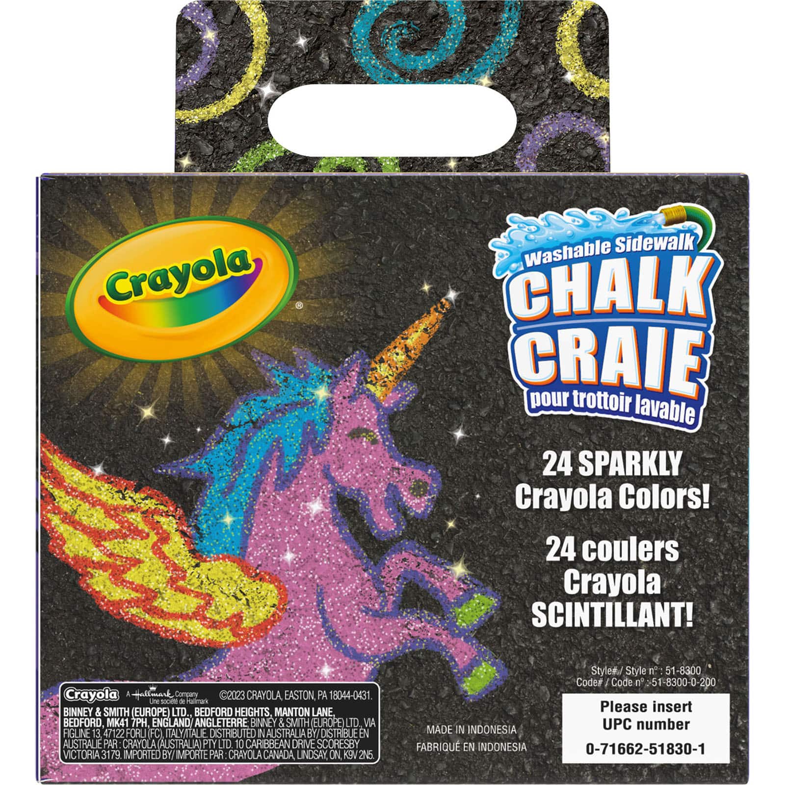 Crayola® Washable Glitter Sidewalk Chalk, 3 Packs of 24