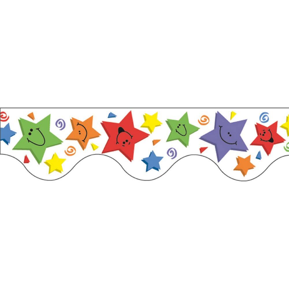 Eureka Multicolor Smiley Face Shooting Star Bulletin Board Trim