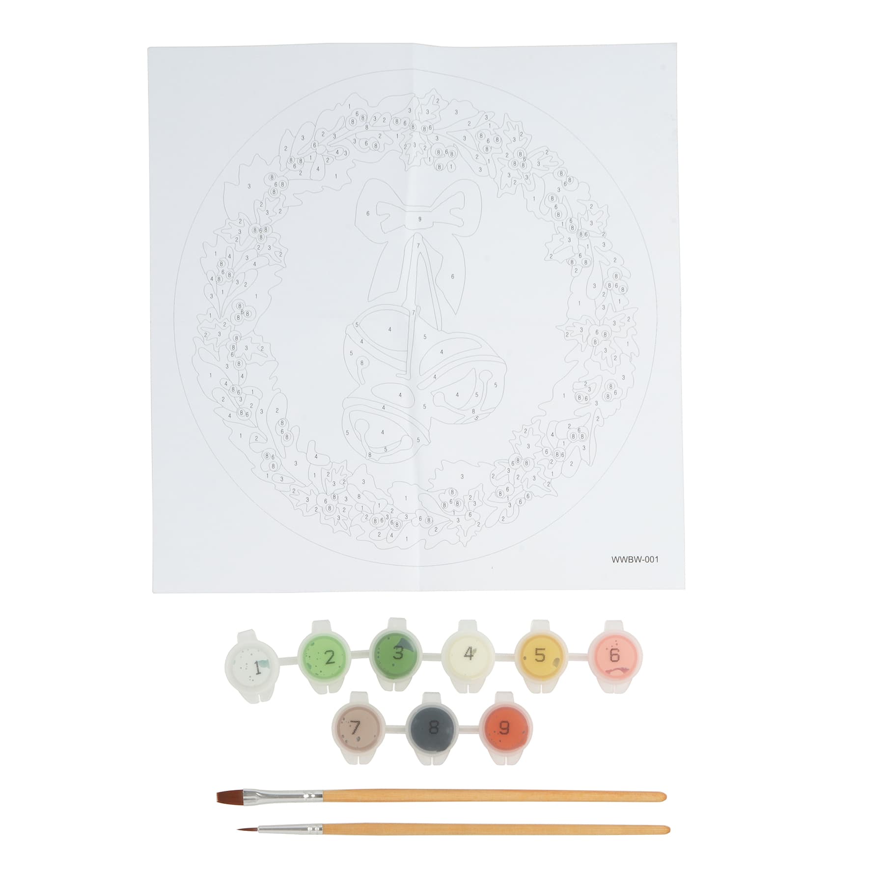 Jingle Bells Paint-by-Number Round Plywood Surface Kit by Artist&#x27;s Loft&#xAE;