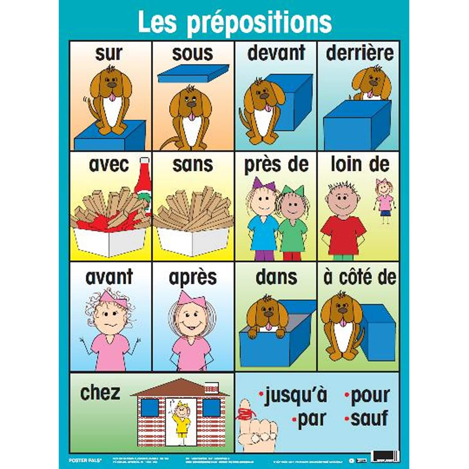 Poster Pals&#xAE; French Essential Classroom Posters, 7ct.