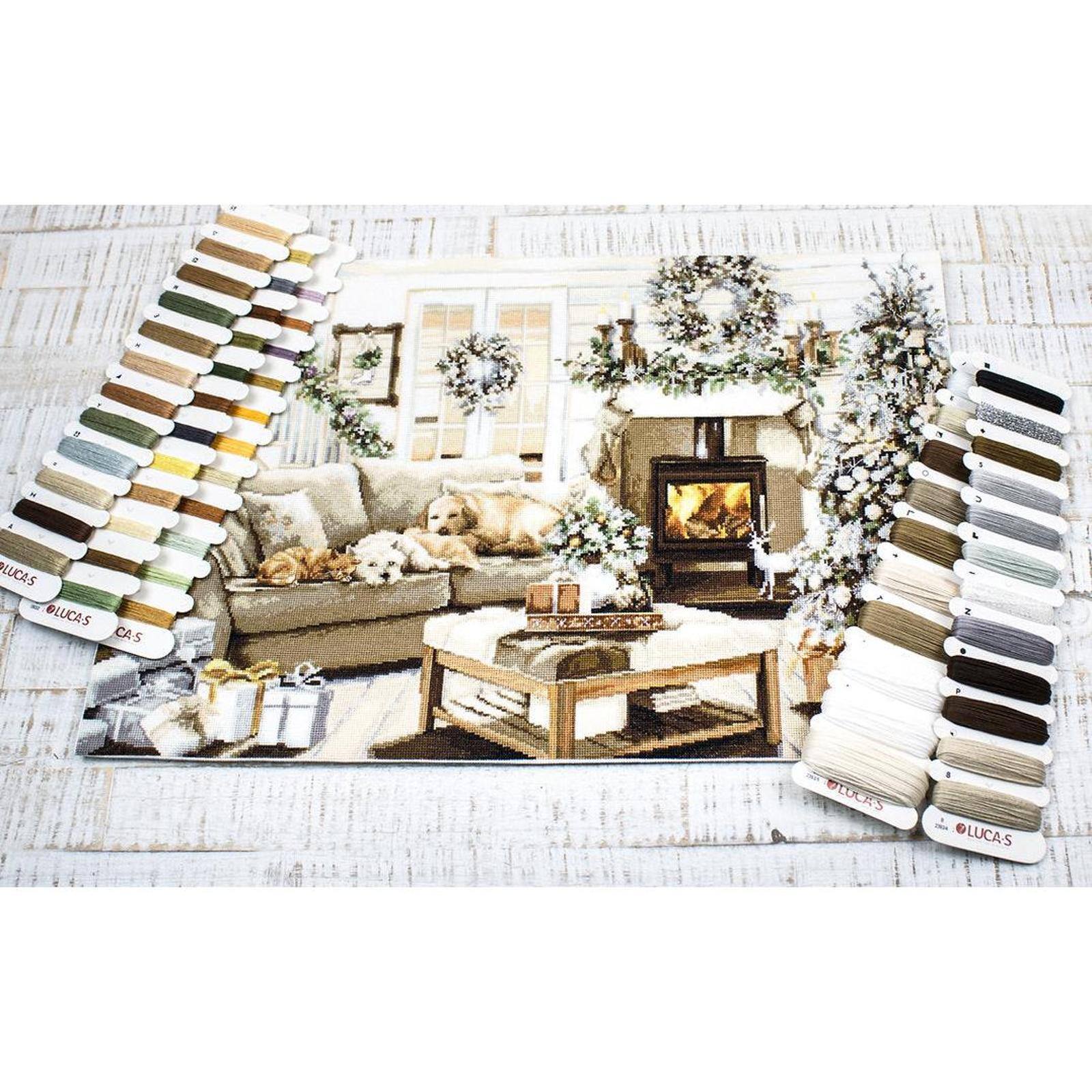 Luca-S Dreaming Of A White Christmas Counted Cross Stitch Kit