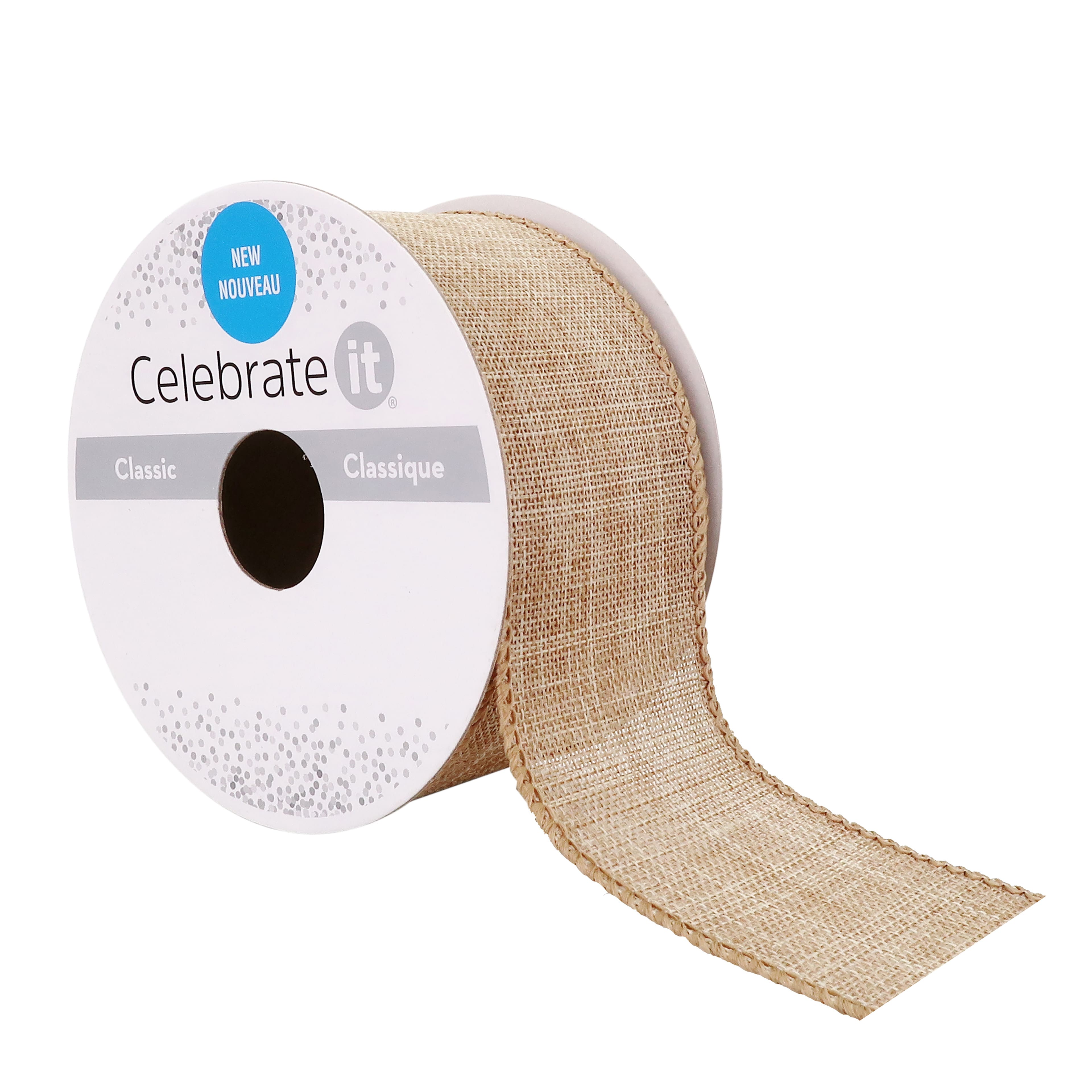 12 Pack: 1.5" x 3yd. Linen Wired Ribbon by Celebrate It™