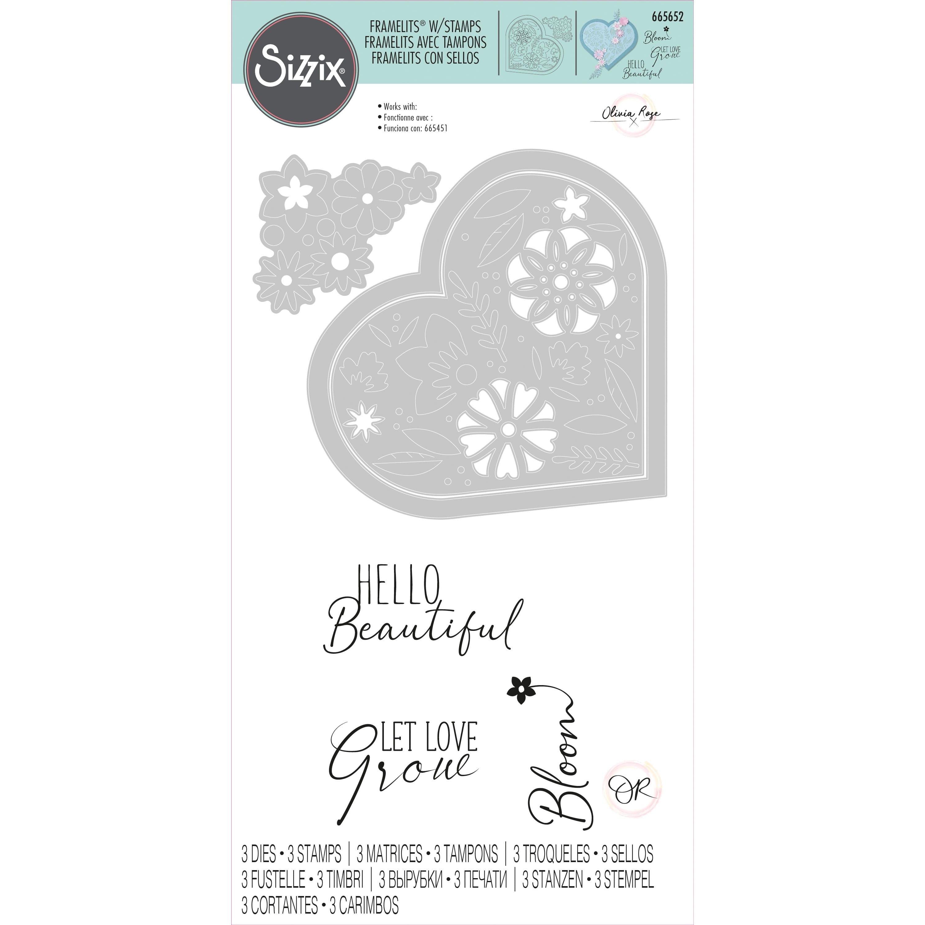 Blooming Heart, Framelits Die & Stamp Set