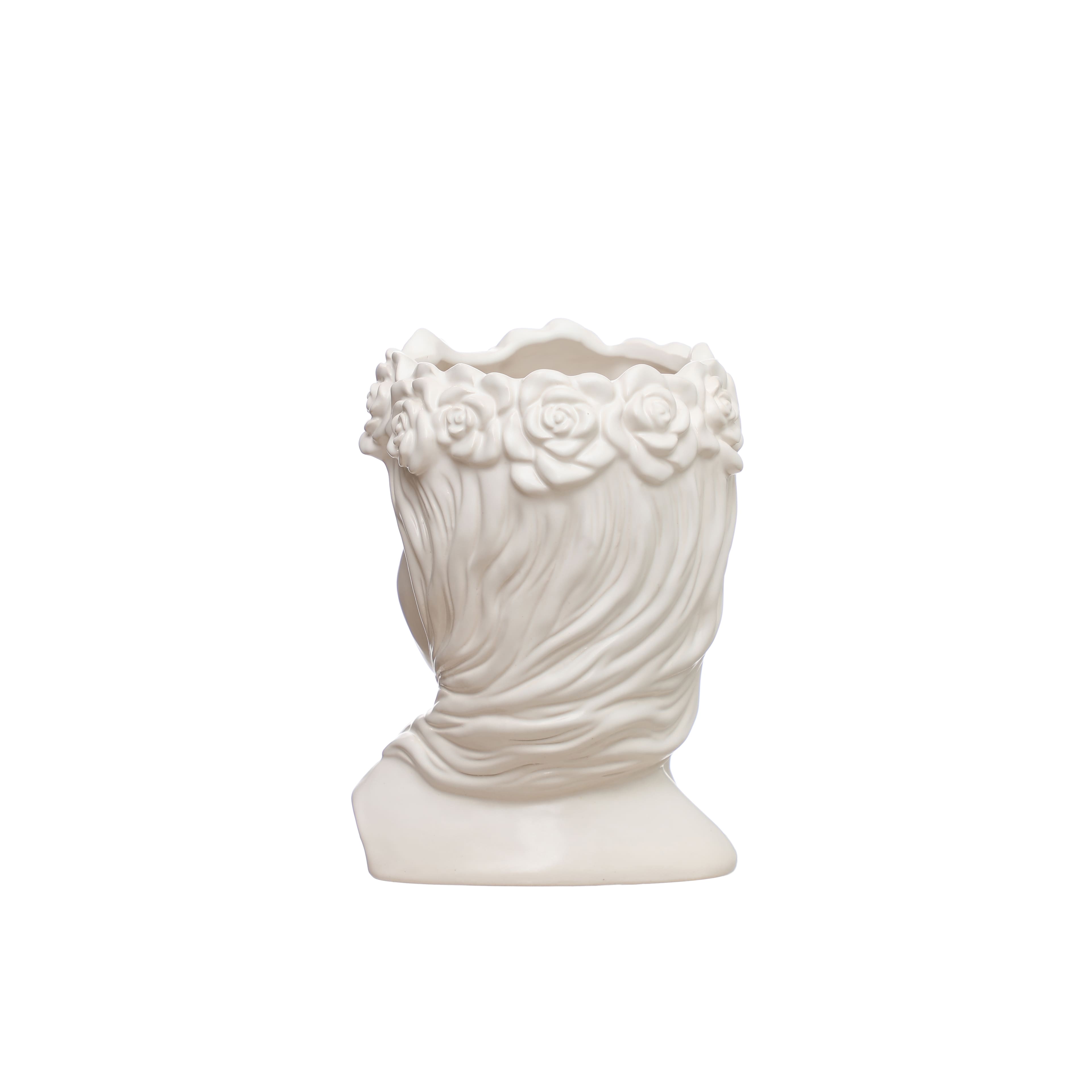 7.5&#x22; Head Bust Ceramic Planter by Ashland&#xAE; 