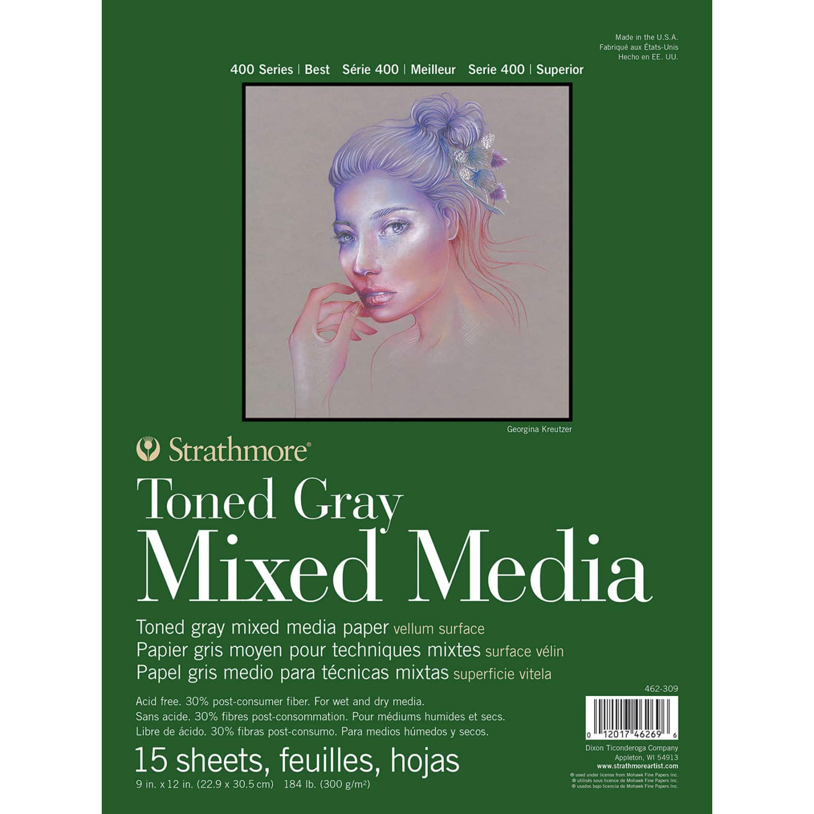 Strathmore® 400 Series Recycled Toned Gray Mixed Media Paper Pad