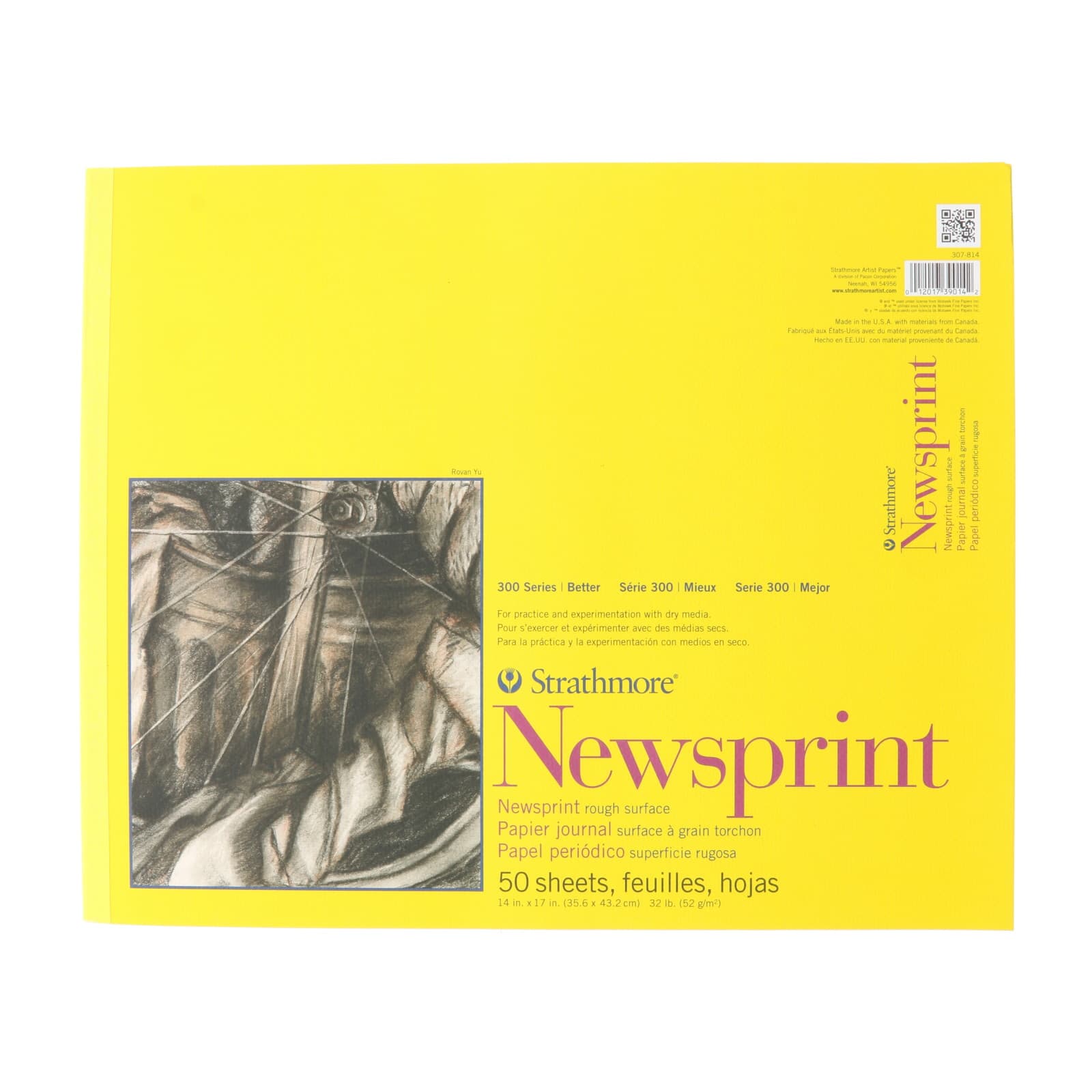  Strathmore 300 Series Newsprint Paper Pad, Tape Bound