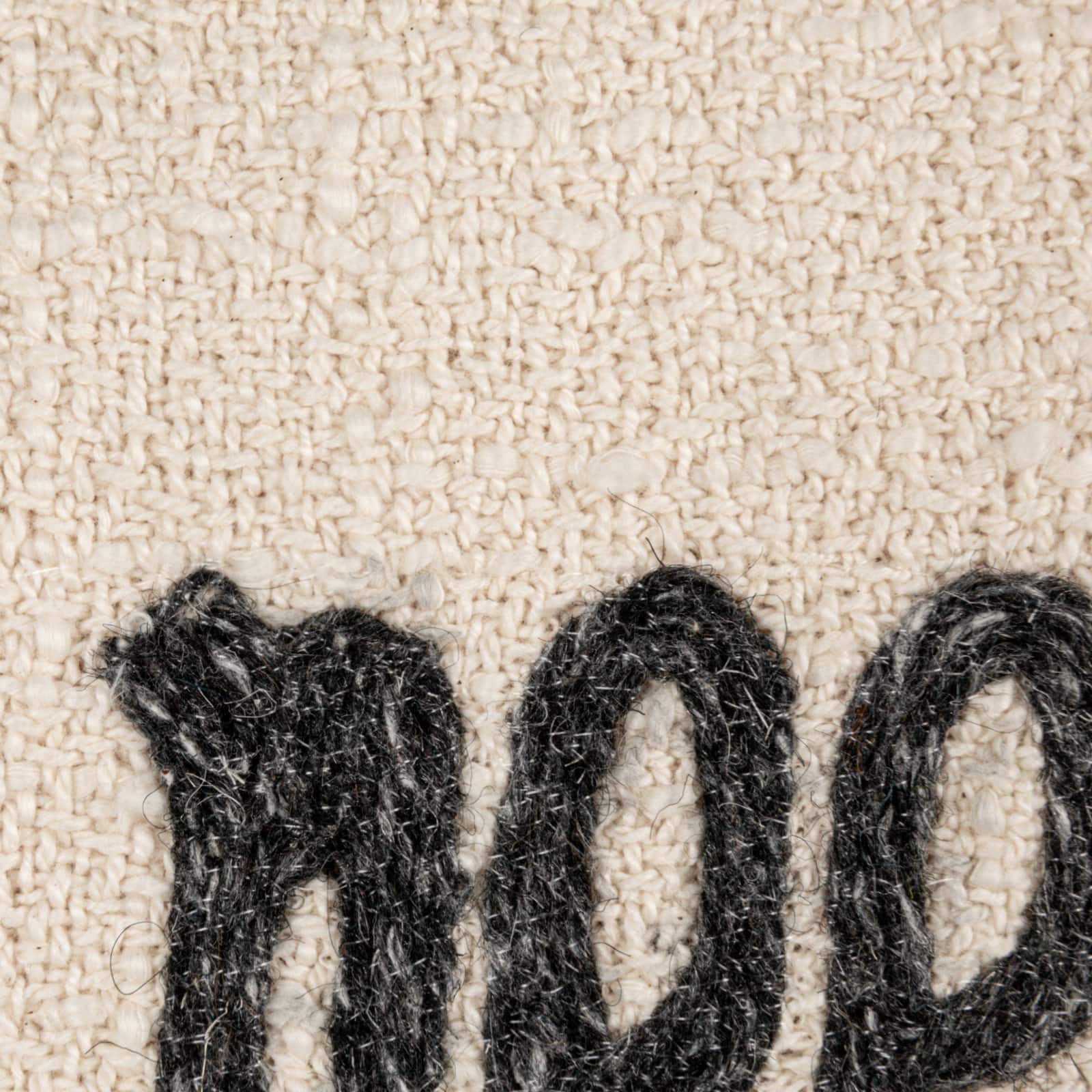 Hello Honey® All You Need White Square Cotton & Jute Pillow