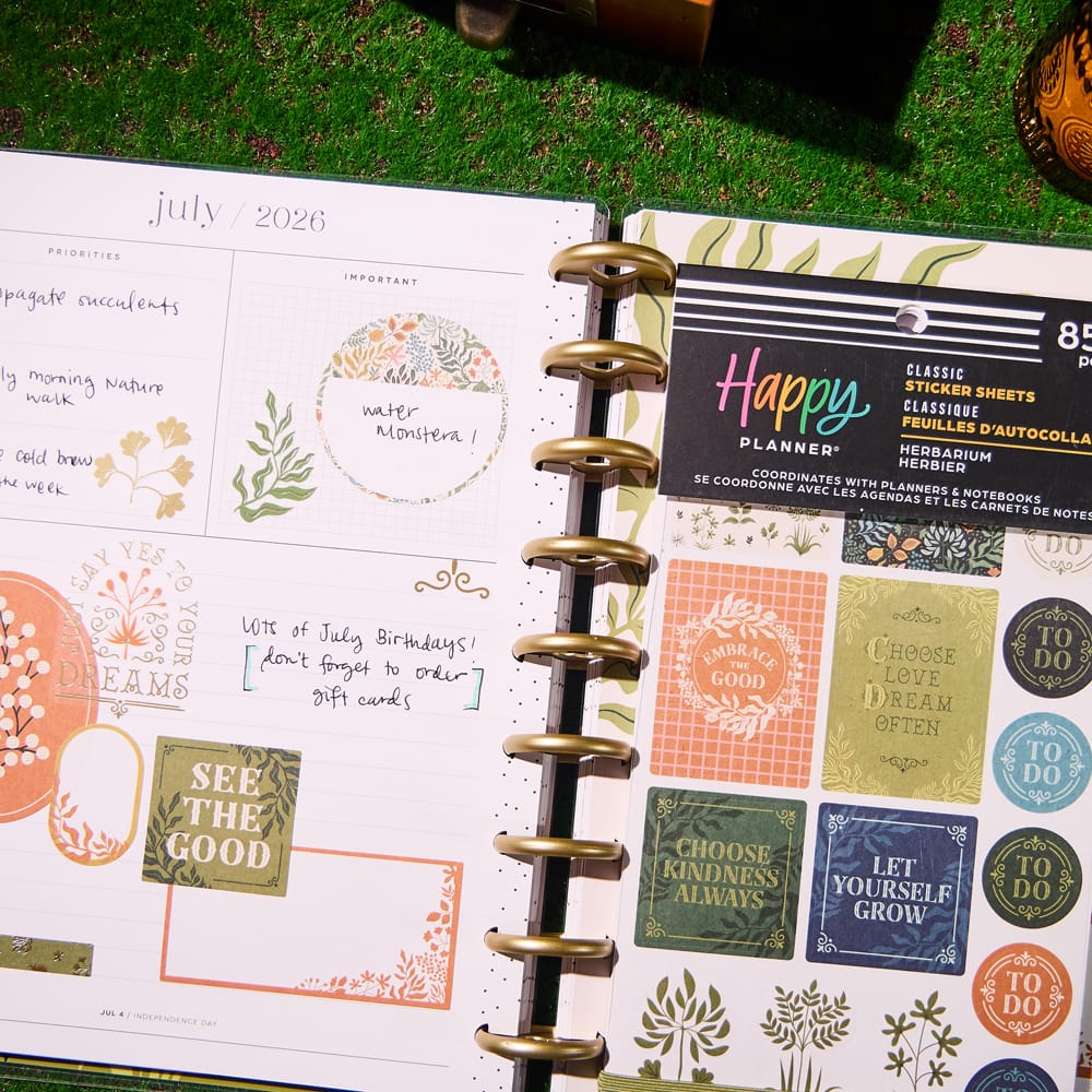 The Classic Happy Planner® Herbarium Sticker Book