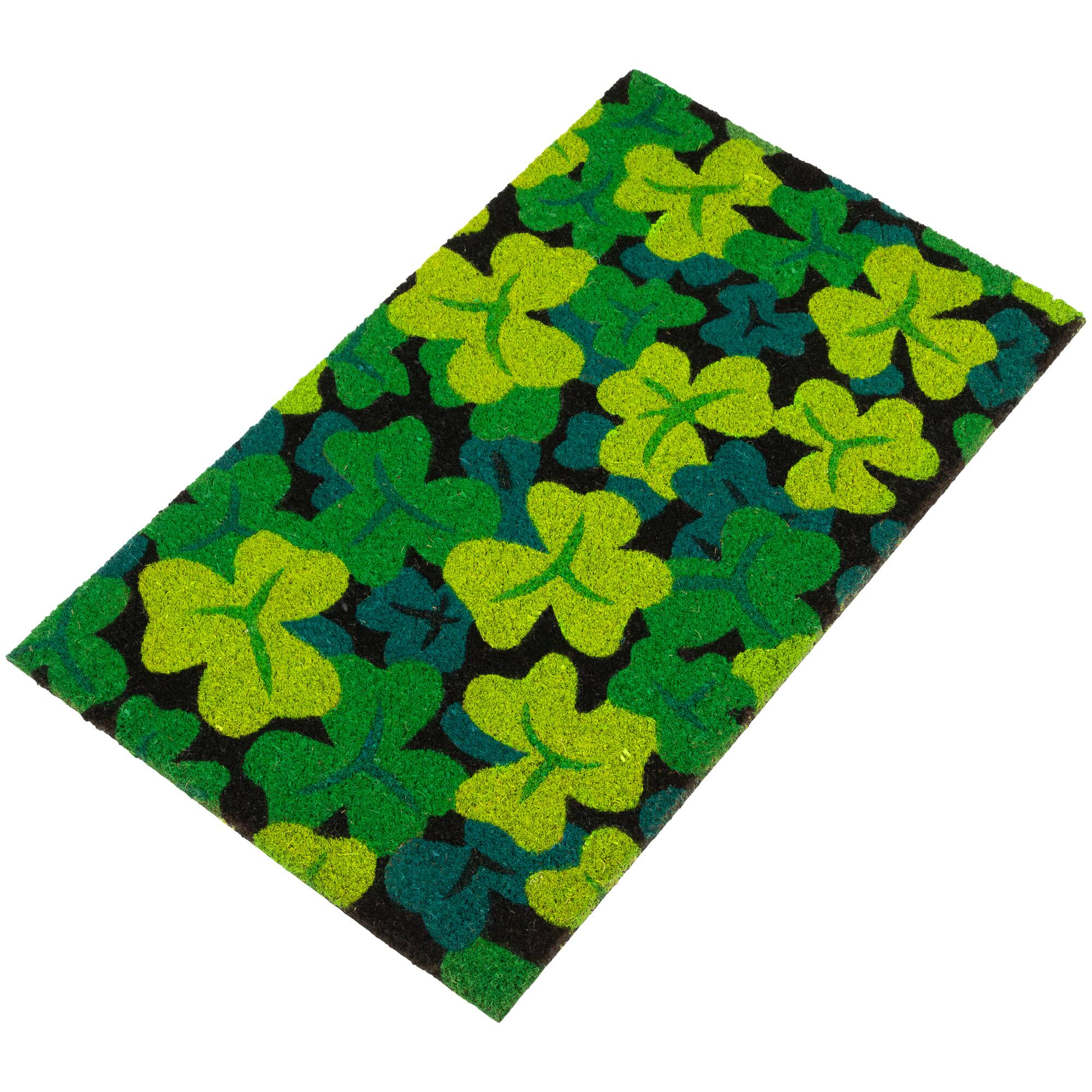 Light & Dark Green Shamrock Doormat