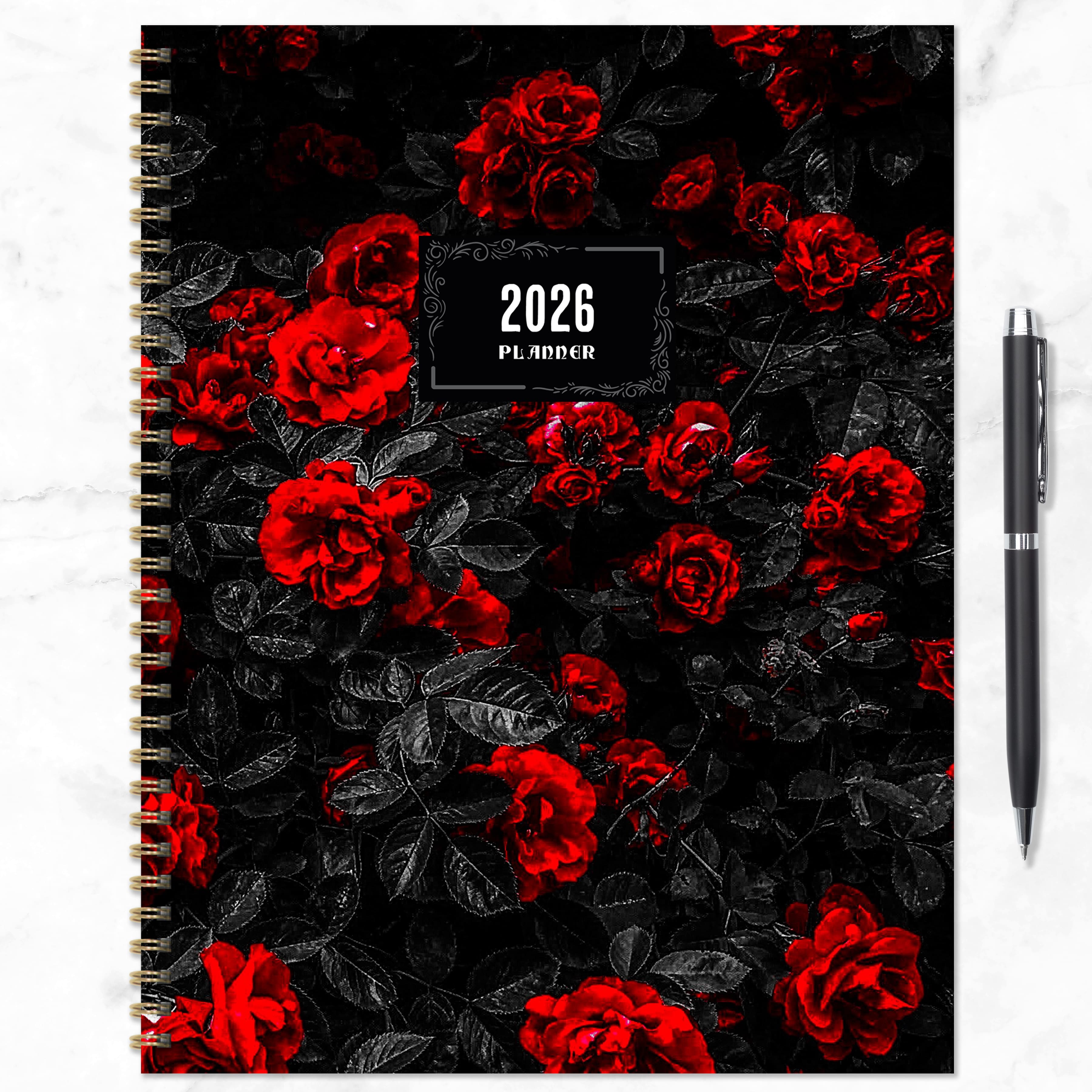 2026 Red Roses Large Weekly Monthly Planner