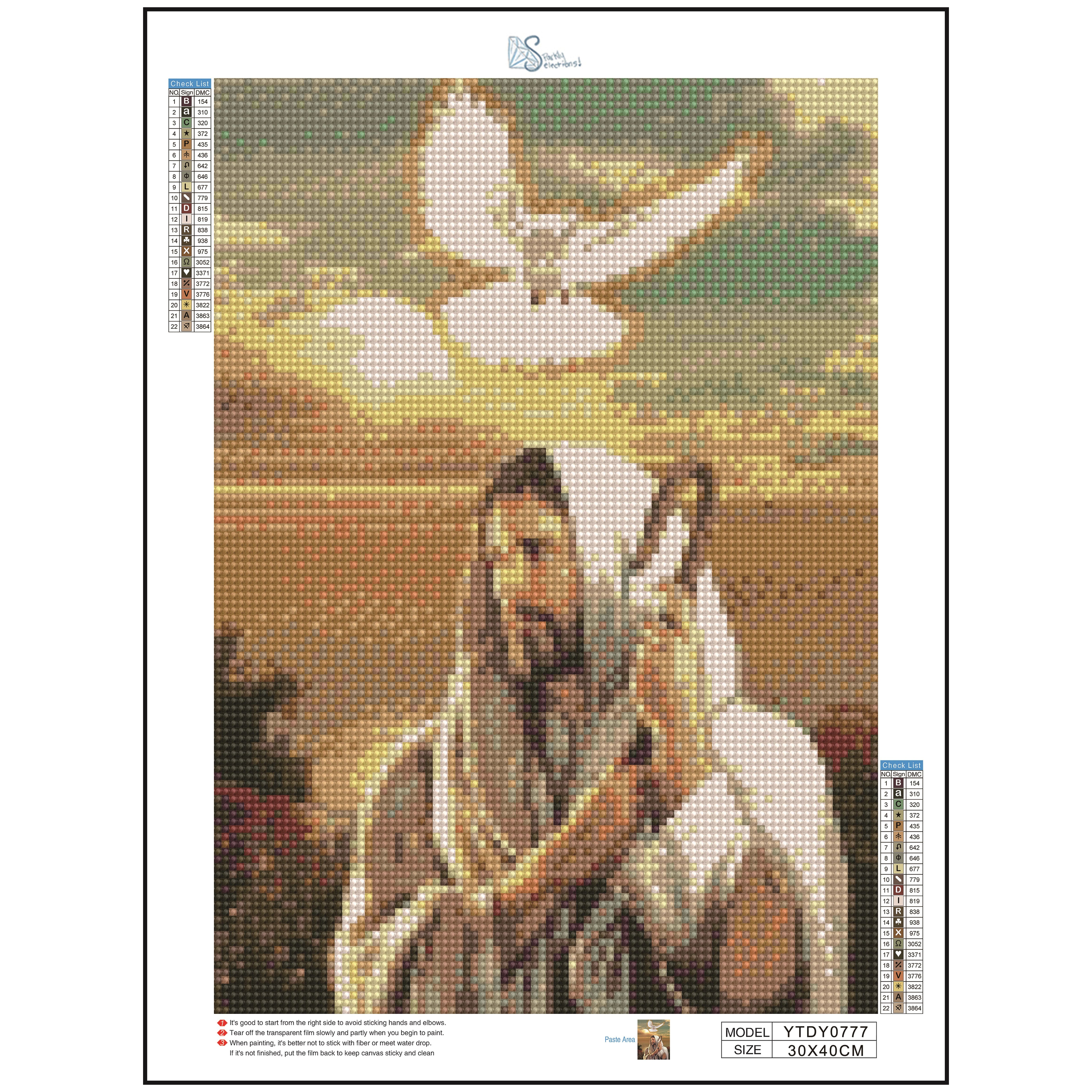 Sparkly Selections Jesus and the Holy Ghost Diamond Painting Kit, Square Diamonds