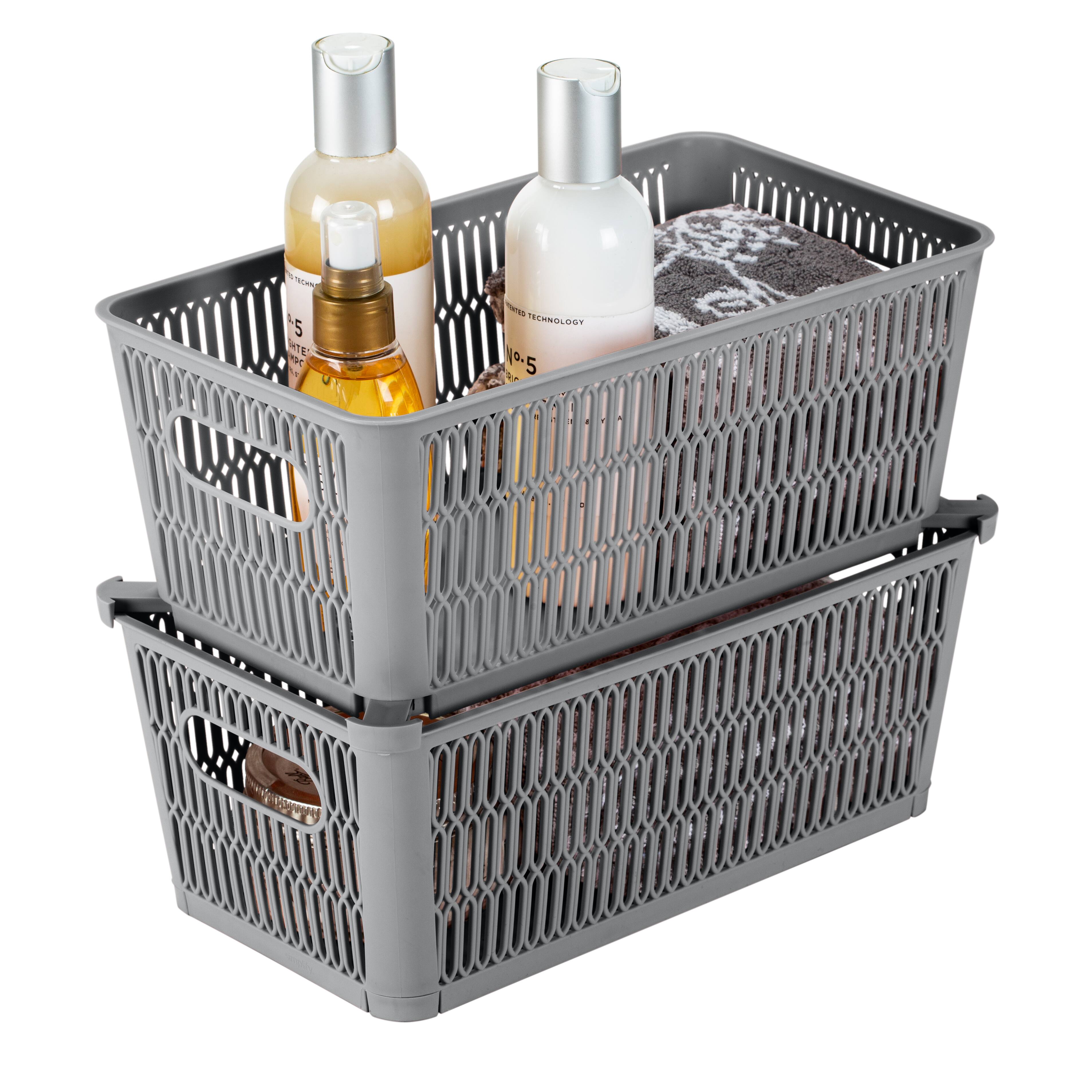 Simplify Slide 2 Stack It Small Storage Tote Baskets, 2ct.