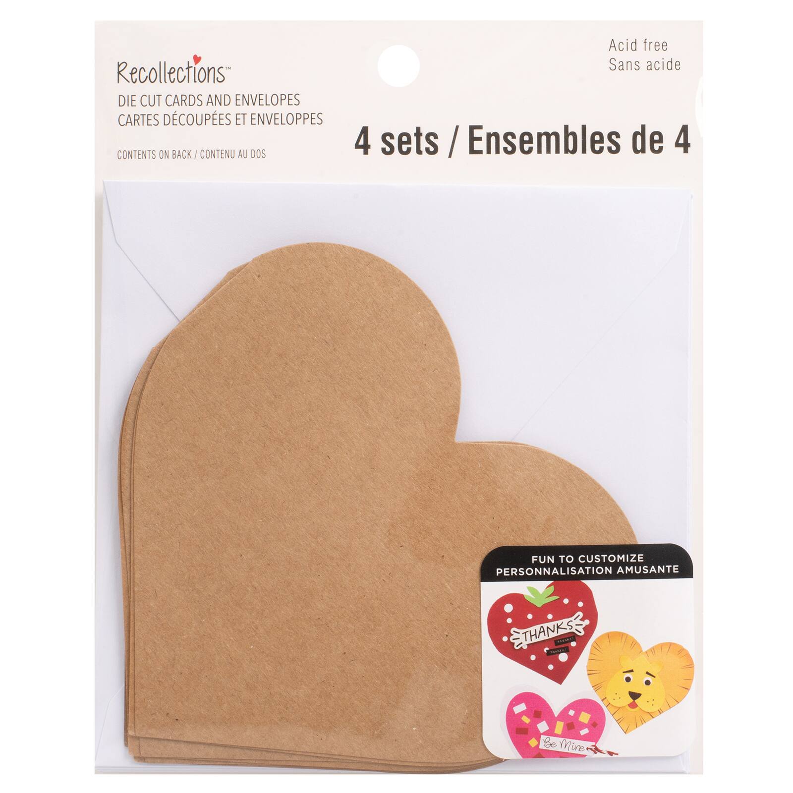 4 7 X 4 35 Die Cut Heart Cards Envelopes By Recollections 4ct Michaels