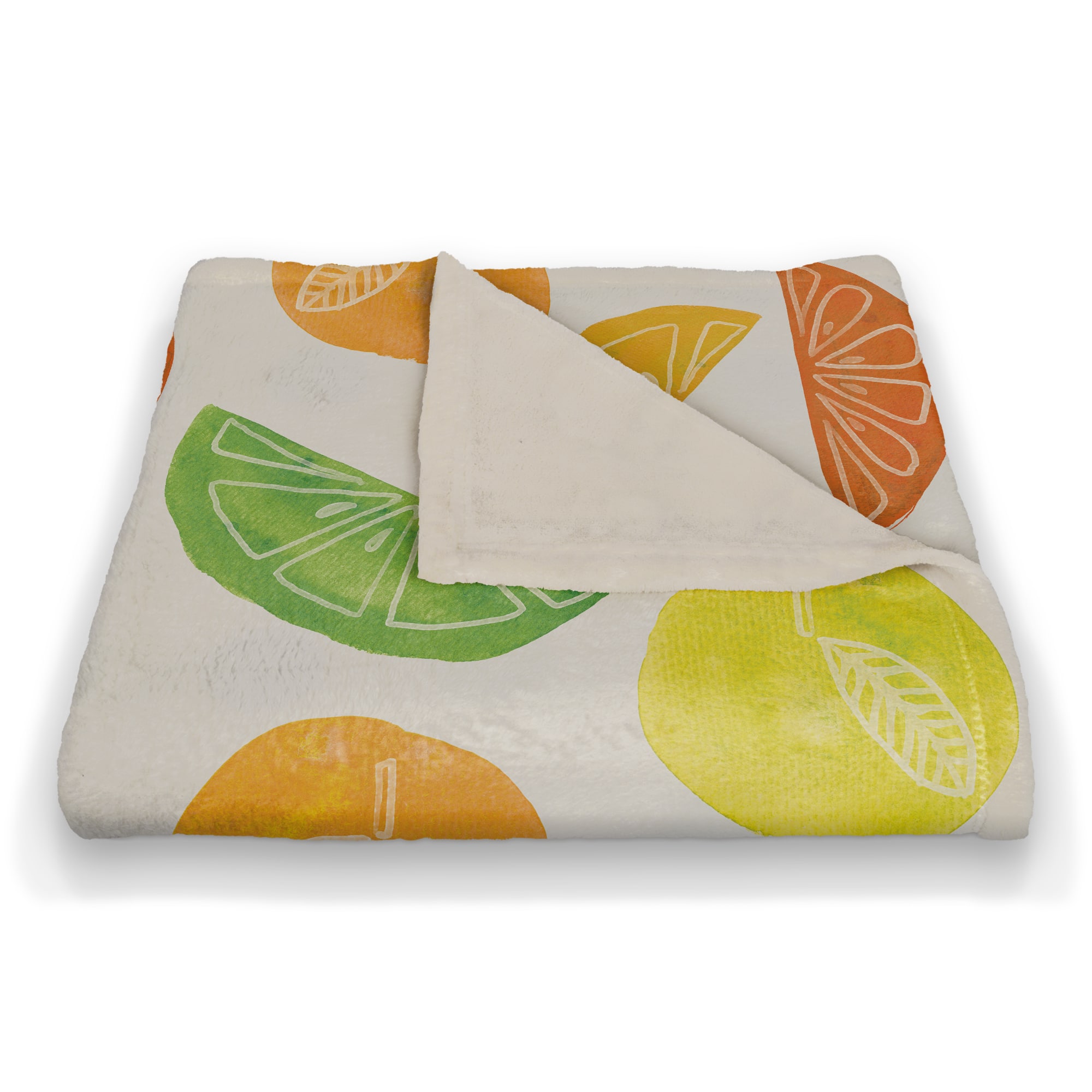 Citrus Fruit Pattern 50&#x22; x 60&#x22; Coral Fleece Blanket