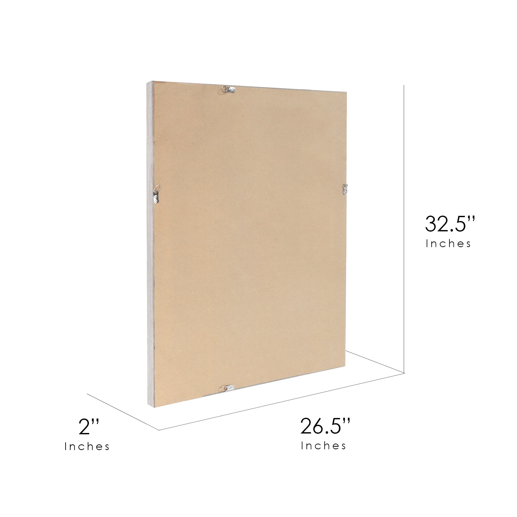 Head West Grey Wood Framed Beveled Accent Vanity Mirror