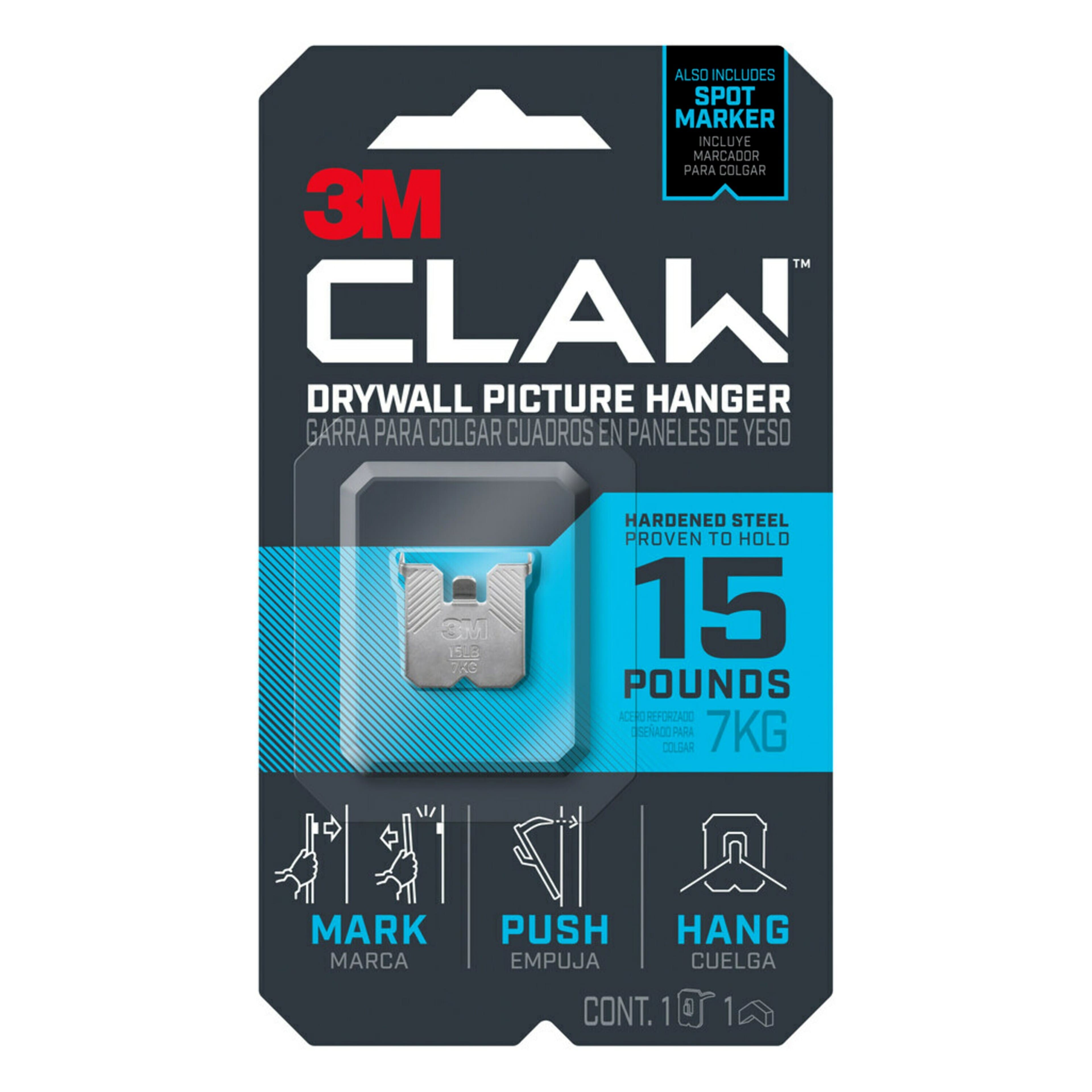 3M CLAW&#x2122; 15lb. Drywall Picture Hanger