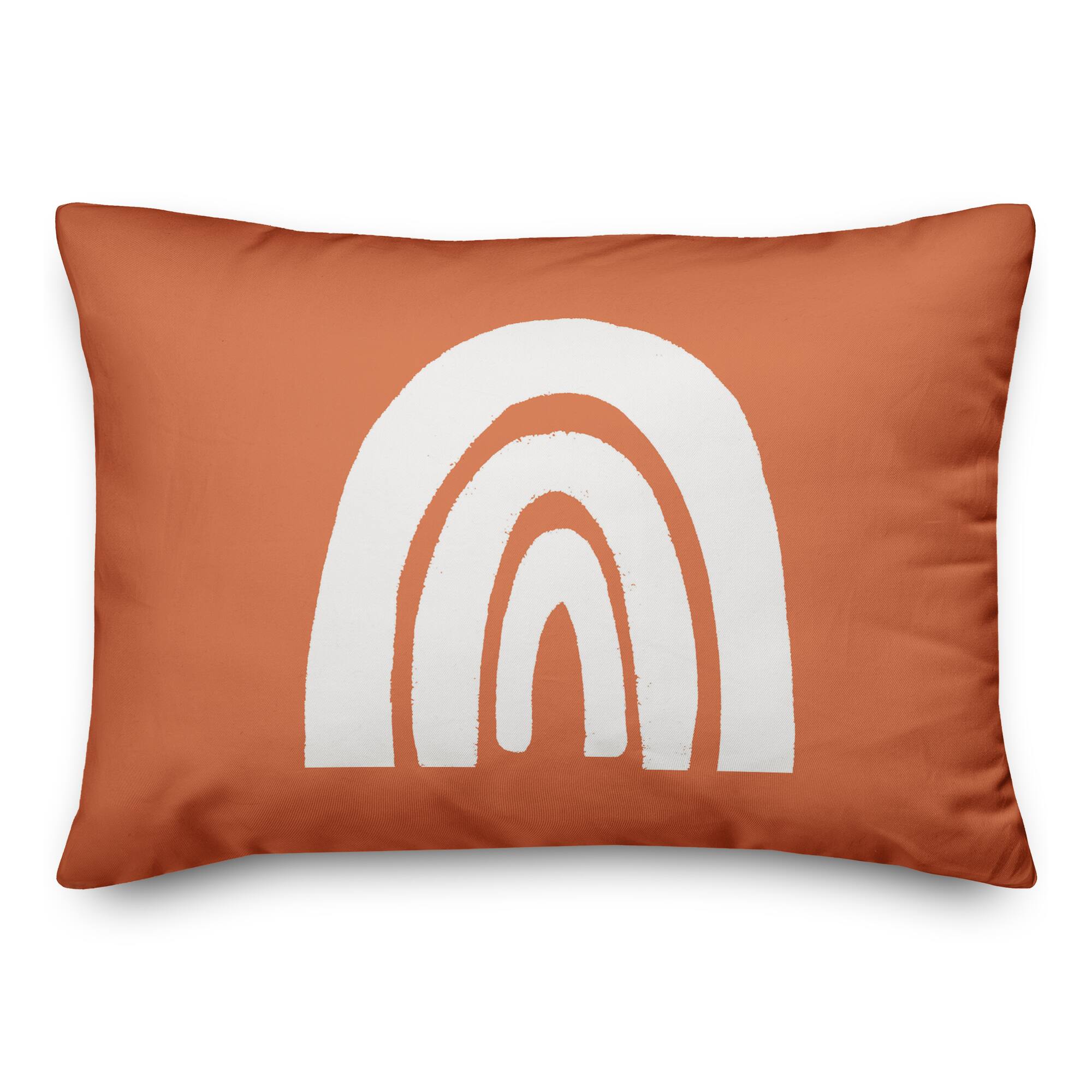 Bright Orange Arch Throw Pillow