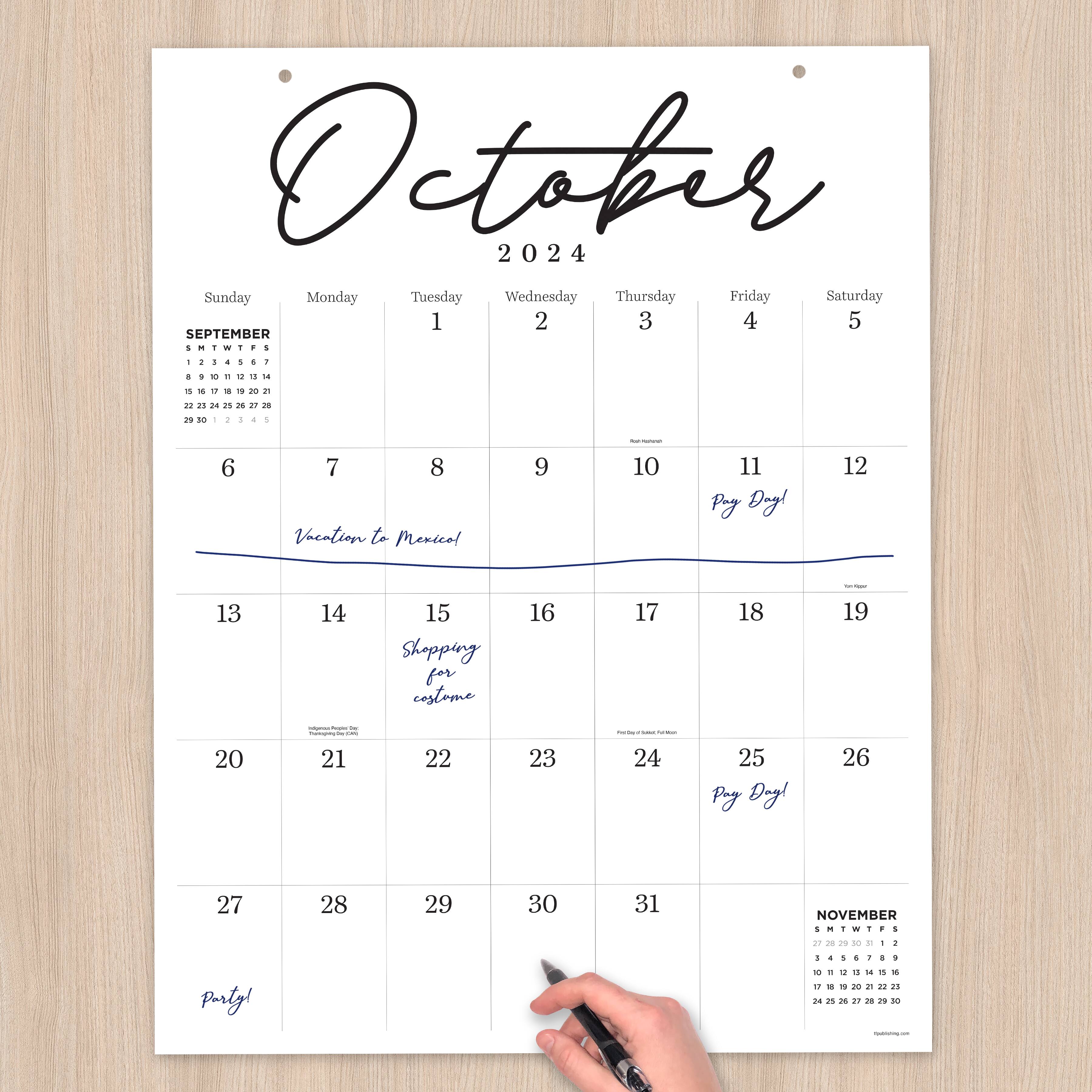 TF Publishing 2024-2025 Large Art Poster Wall Calendar