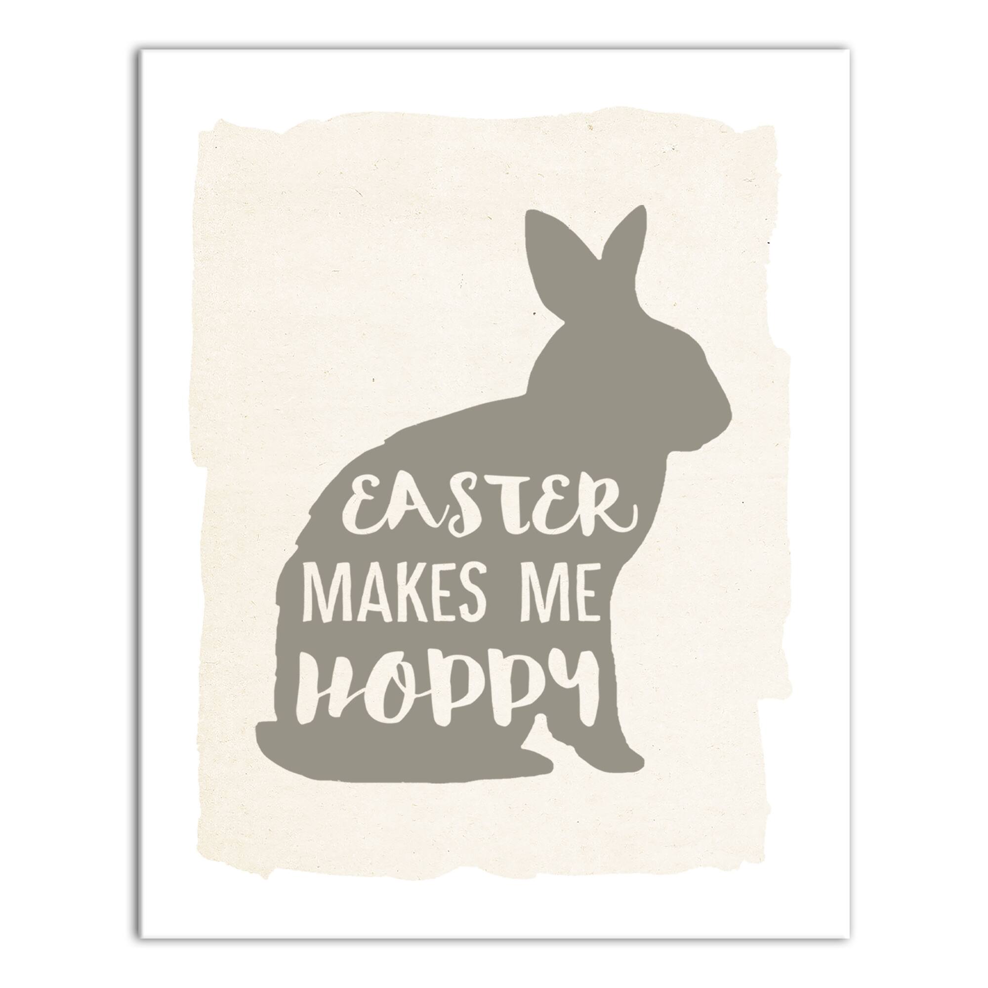 Easter Makes Me Hoppy 2 16" x 20" Canvas Wall Art
