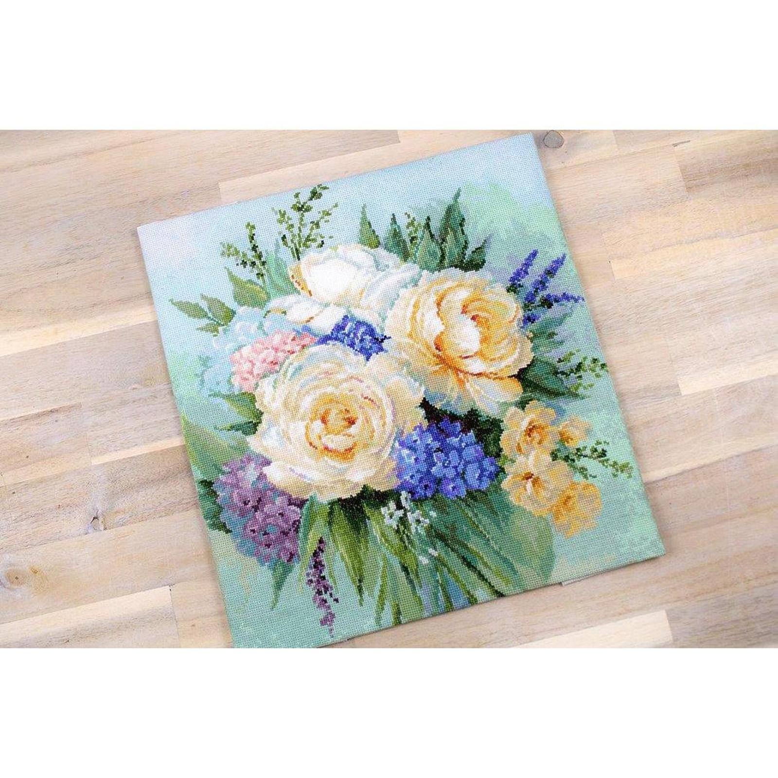 Luca-s Floral Bouquet Counted Cross Stitch Kit
