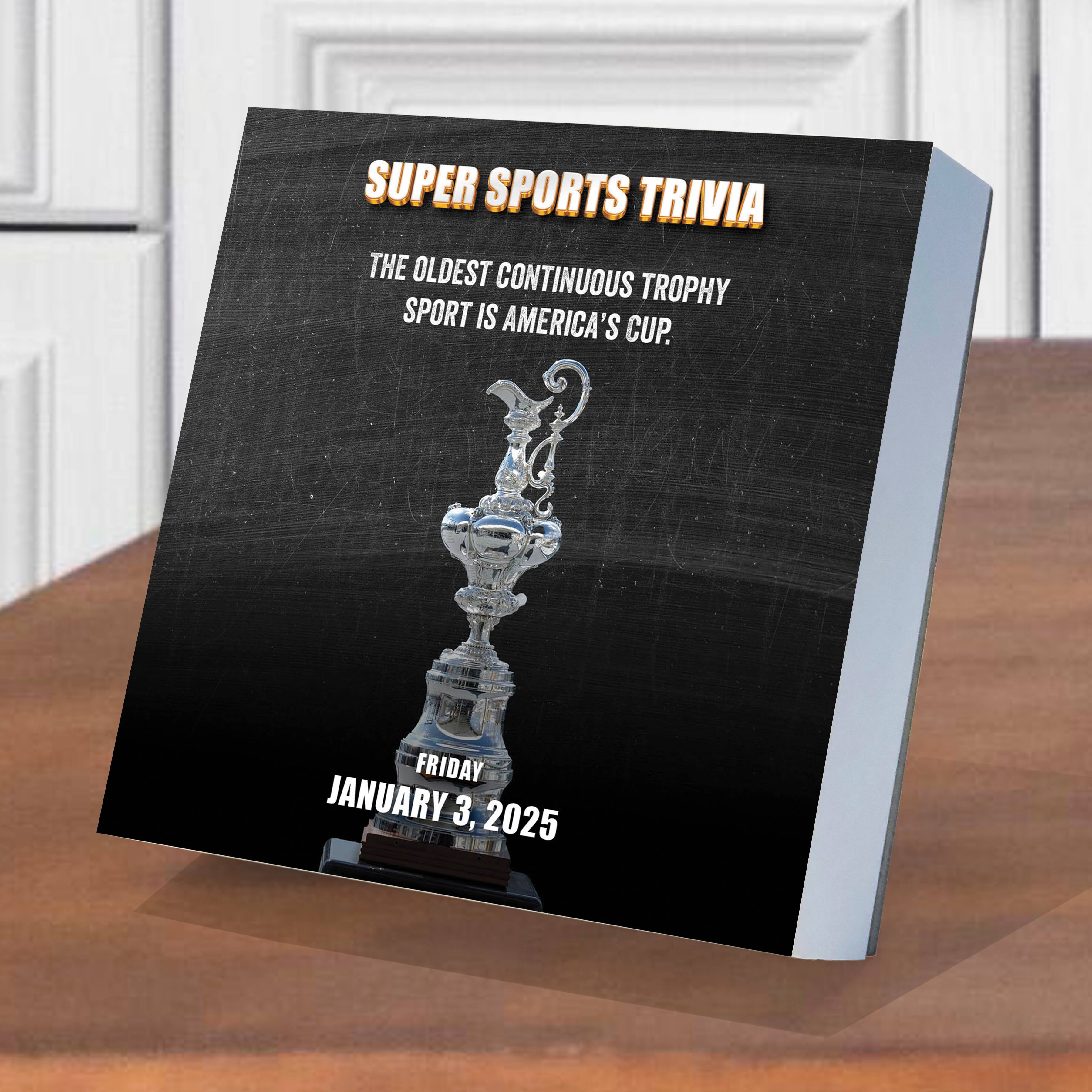 TF Publishing 2025 Sports Facts &#x26; Trivia Daily Desktop Calendar