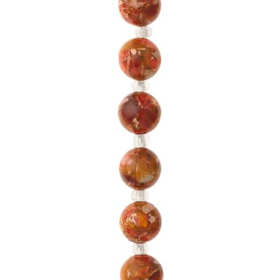 Orange Imperial Jasper Round Beads, 10mm by Bead Landing™ image